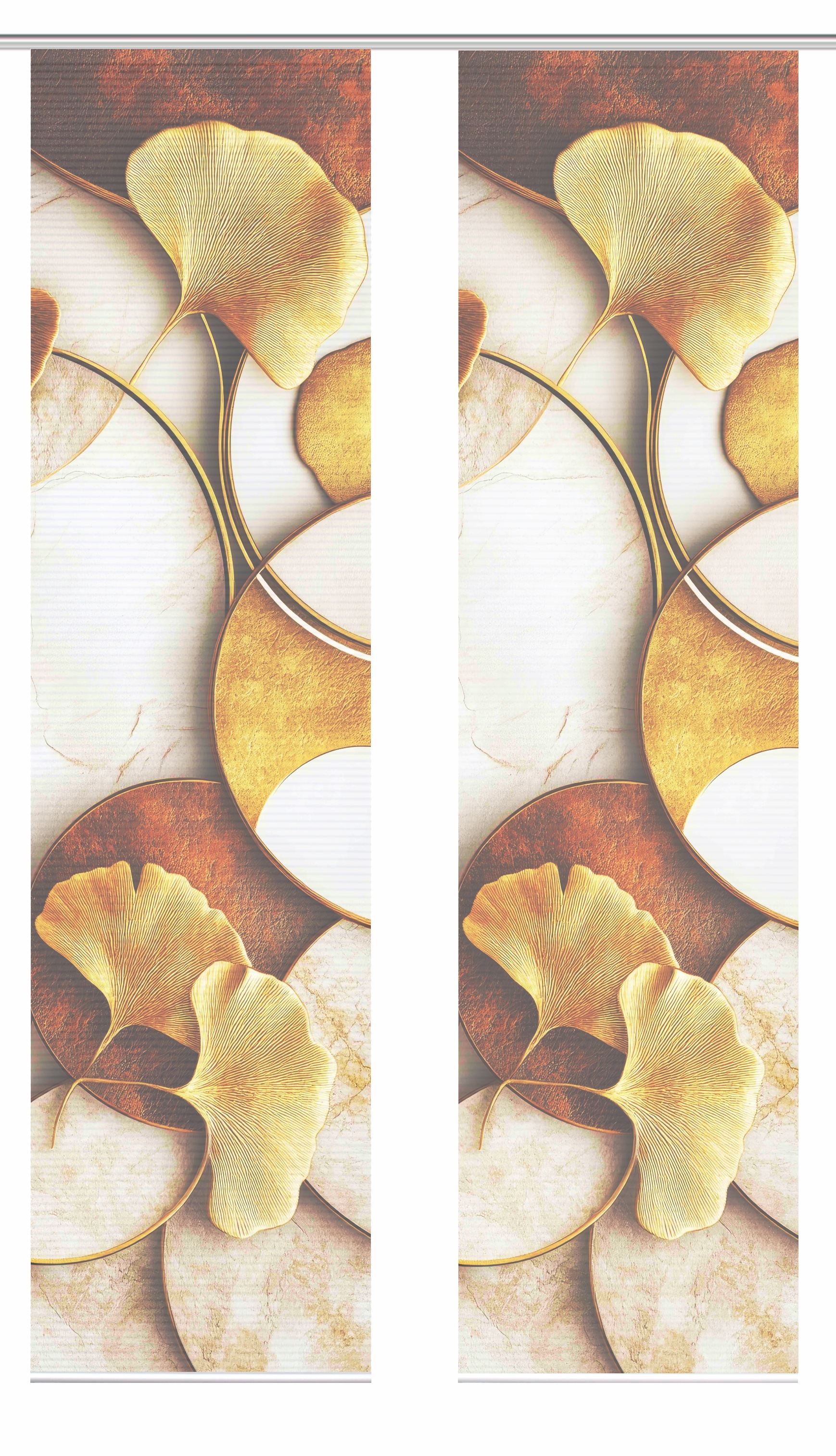 HOME in green Schiebegardine »STORM« Paneelwagen 2 Stk. tlg. Bambusoptik, SET, recycelt, Digitaldruck