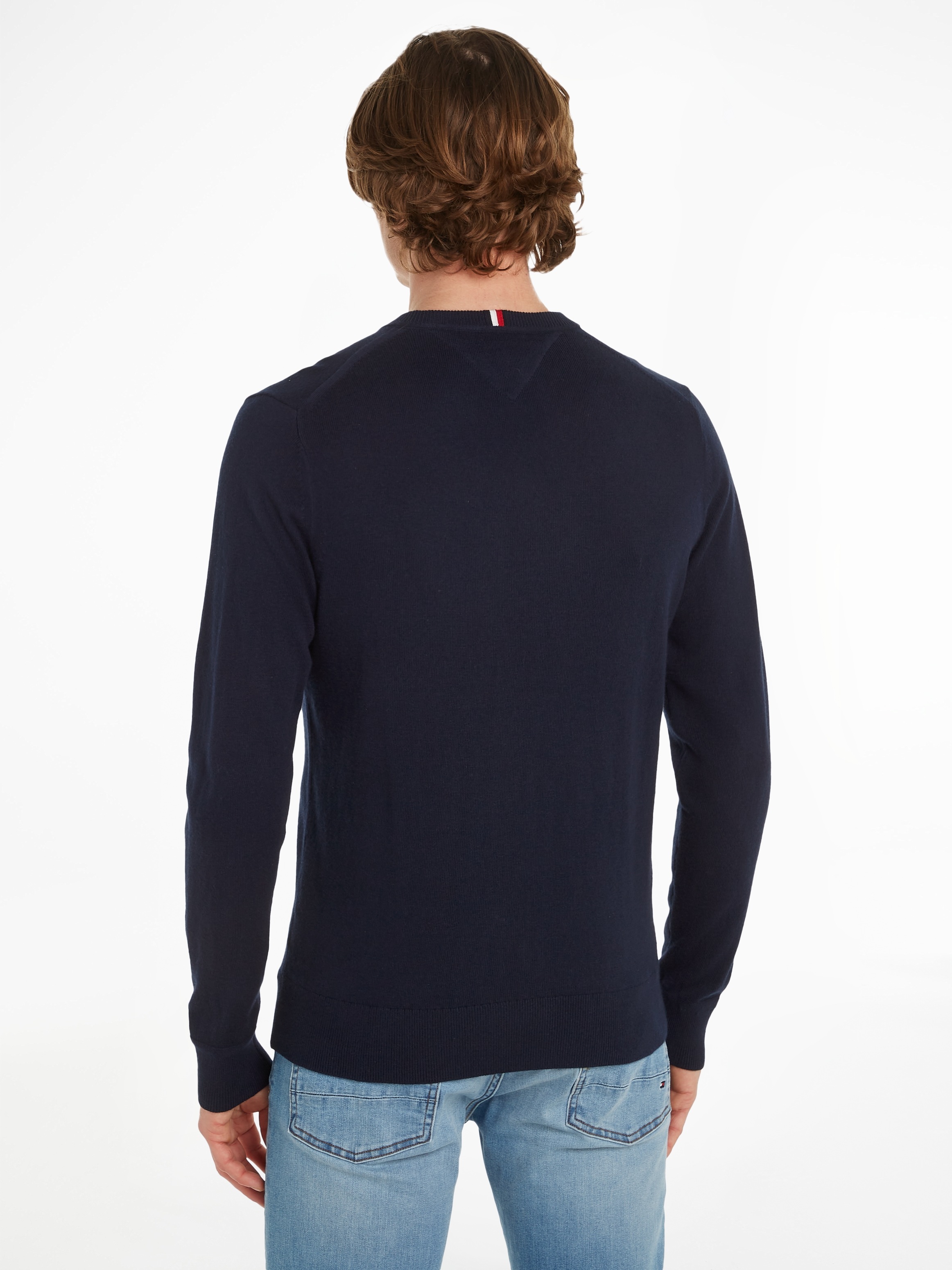 Thumbnail - Tommy Hilfiger V-Ausschnitt-Pullover "PIMA ORG CTN CASHMERE V NECK"