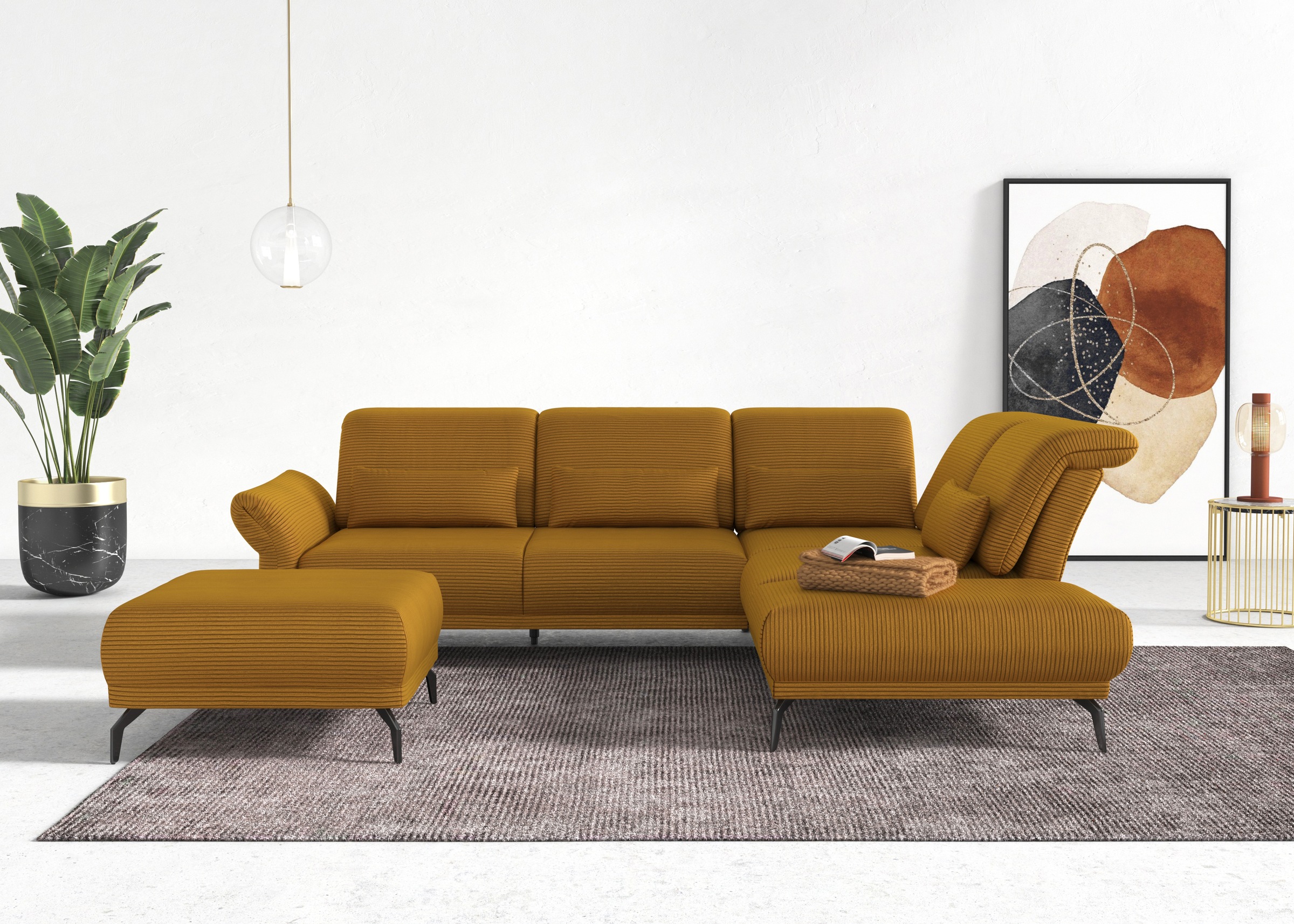 INOSIGN Ecksofa "Coco L-Form", Sitztiefen-, Arm- und Kopfteilverstellung, C günstig online kaufen