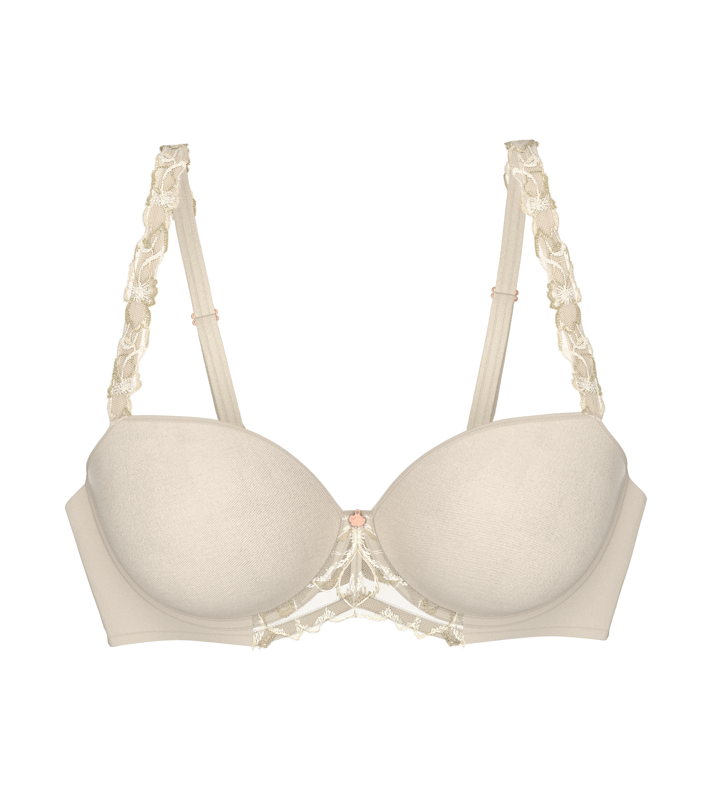 Triumph Balconette-BH »Wild Azalea Florale WHP«, mehrfarbige Spitzendetails, Satin-Jacquard, glatte Spacer-Cups