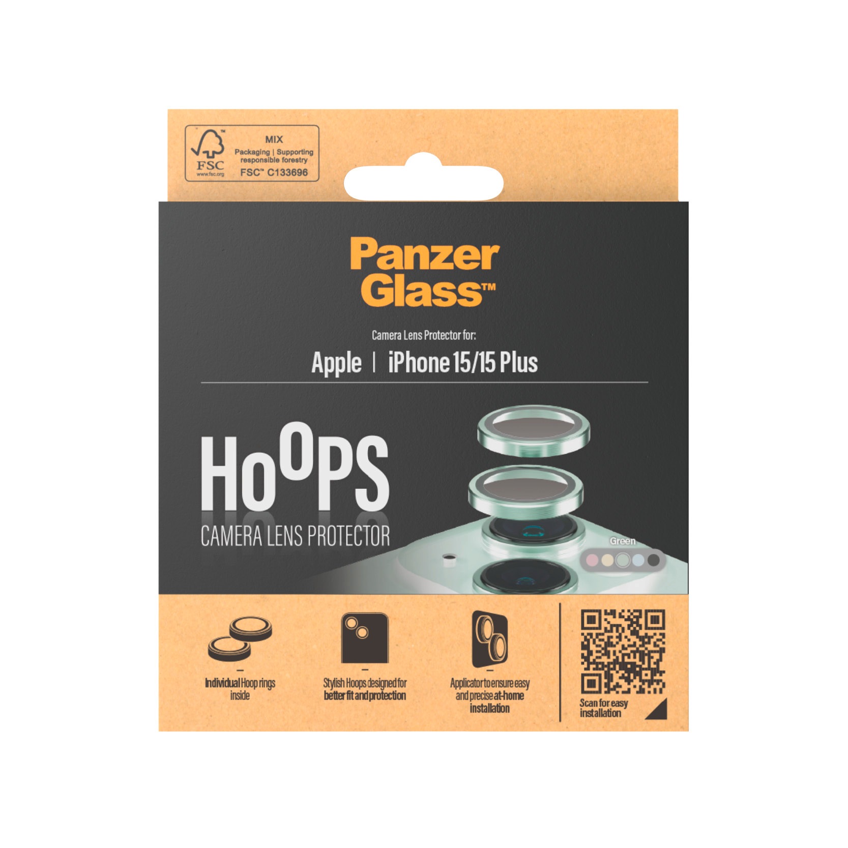 PanzerGlass Kameraschutzglas »Hoops Camera Protector«, für Apple iPhone 15-Apple iPhone 15 Plus