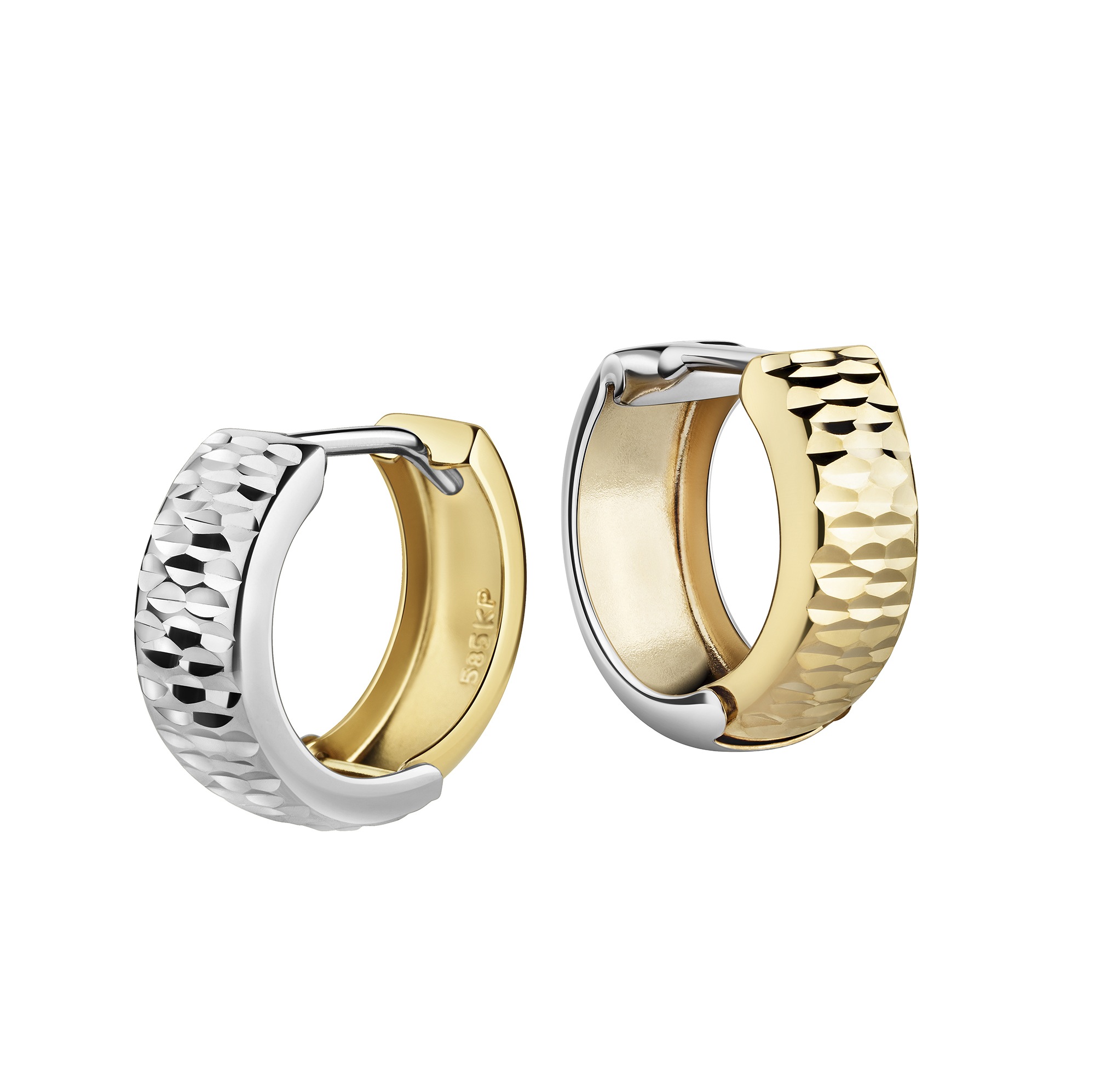 Fascination by Ellen K. Paar Creolen »585/- Gelbgold bicolor diamantiert«
