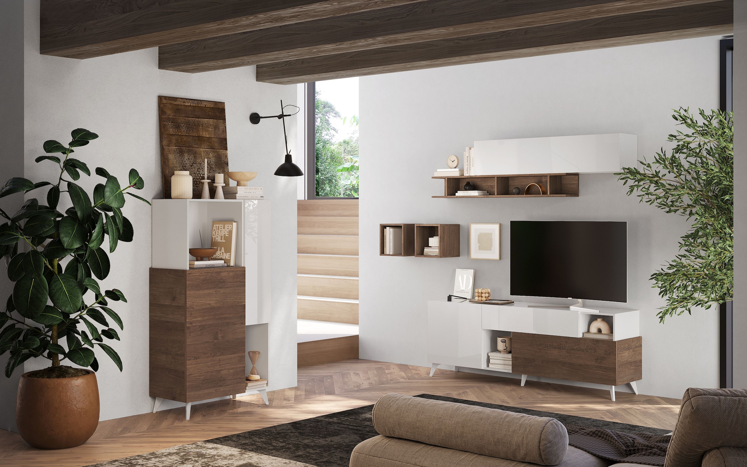 INOSIGN Highboard »Monaco Höhe 154 cm, Kommode mit 2 Türen«, Soft/Self Closing