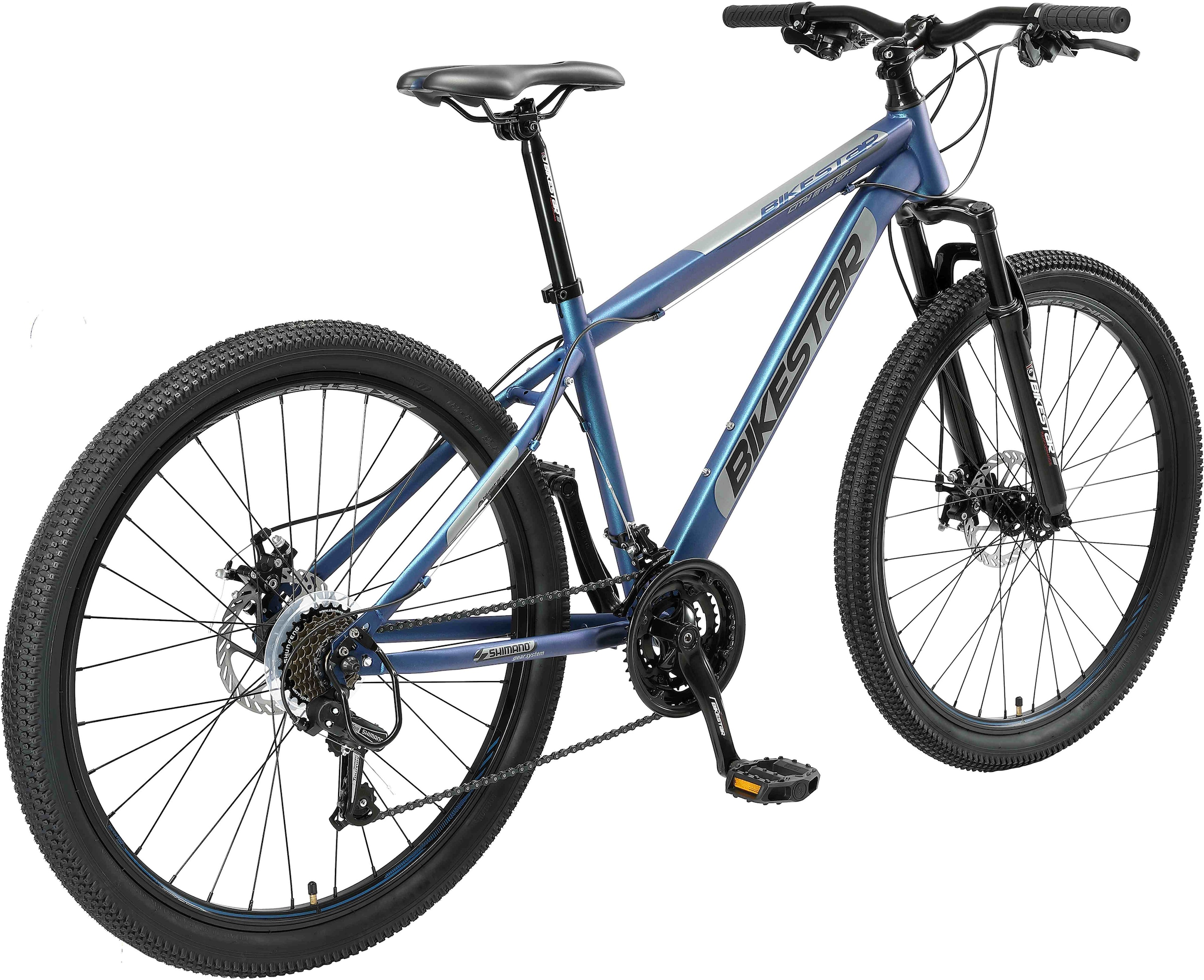 Bikestar Mountainbike, 21 Gang, Shimano, RD-TY300 Schaltwerk, Kettenschaltung