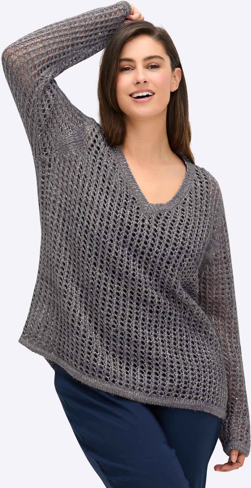 Sheego V-Ausschnitt-Pullover "Pullover" günstig online kaufen