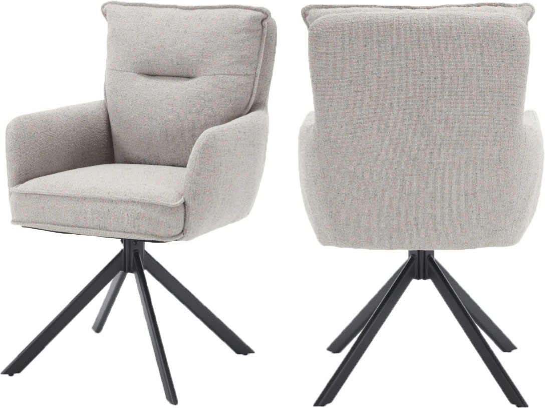 SalesFever Esszimmerstuhl "Austin - Armlehnstuhl mit hochwertiger Taschenfe günstig online kaufen