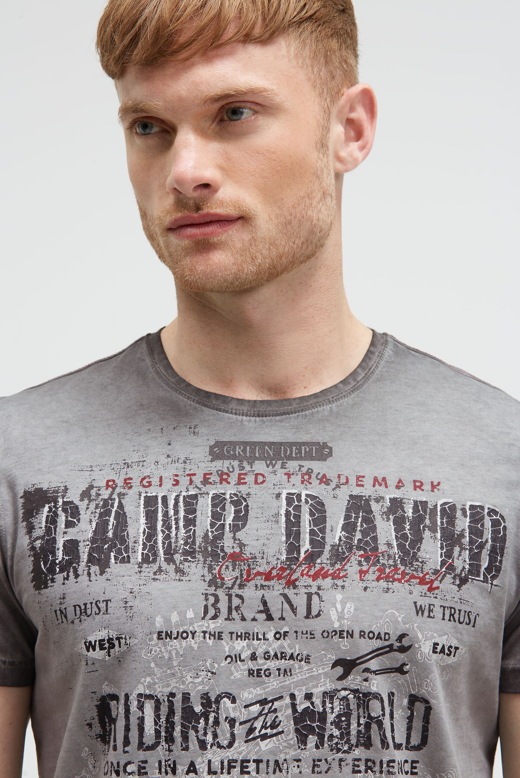 CAMP DAVID Rundhalsshirt, mit Kontrastnähten