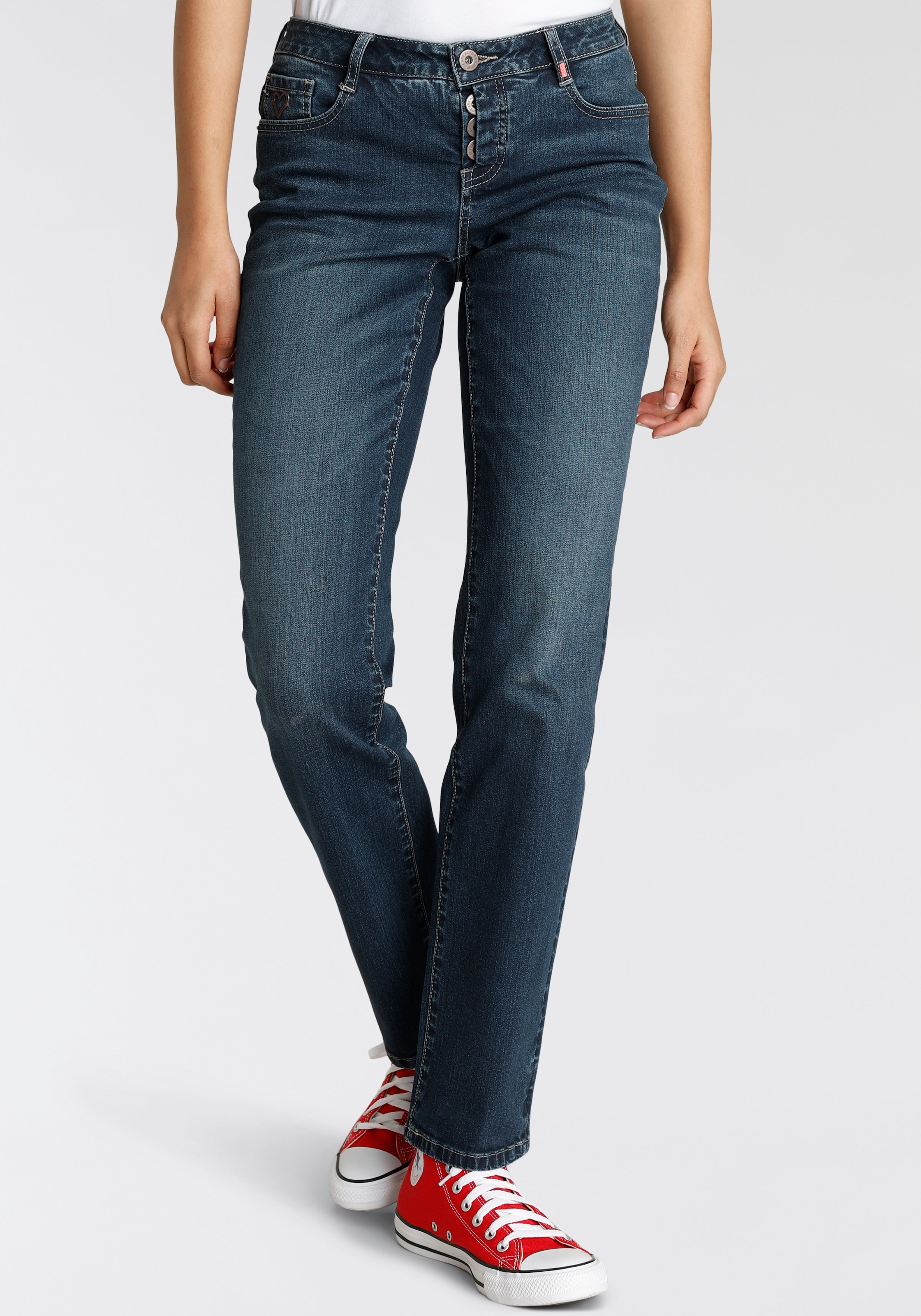Alife & Kickin Low-rise-Jeans »Straight-Fit AileenAK«, NEUE KOLLEKTION