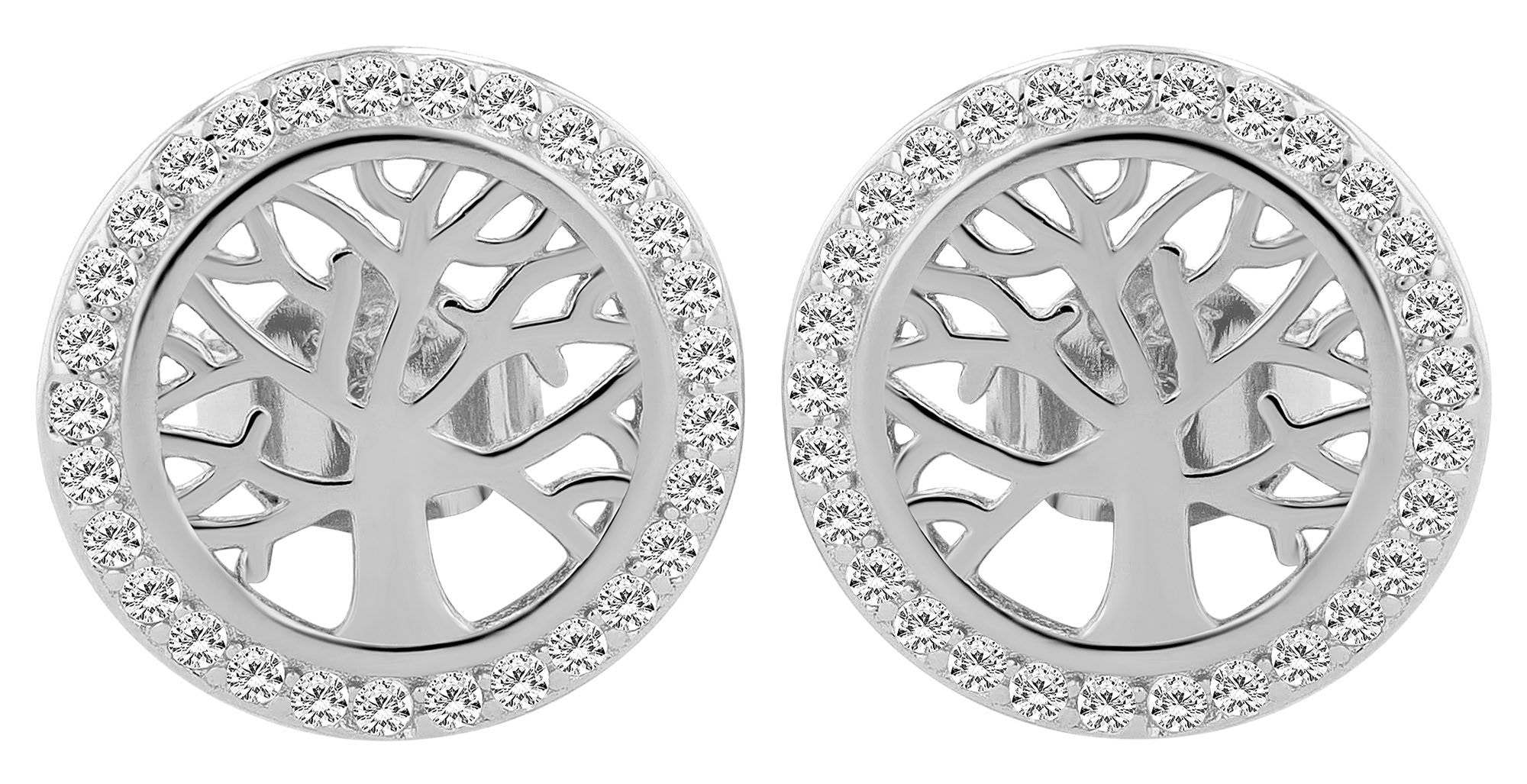 Adelia´s Paar Ohrhänger »Ohrringe – Ohrstecker Lebensbaum aus 925 Silber« Ideal als Geschenk für besondere Anlässe
