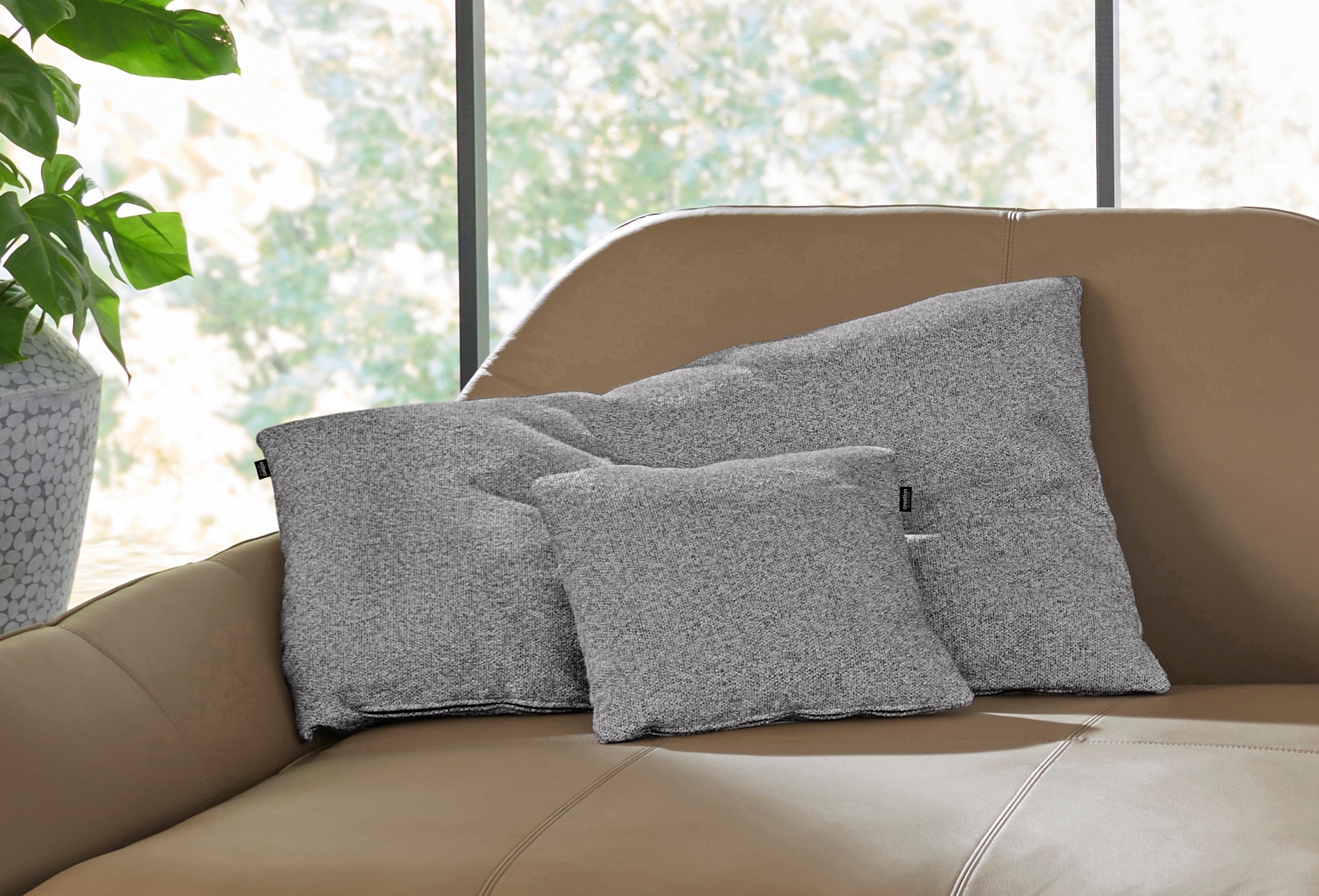 Thumbnail - Creation BY ROLF BENZ Dekokissen "CR.480" wahlweise in Stoff oder Leder, in drei Größen