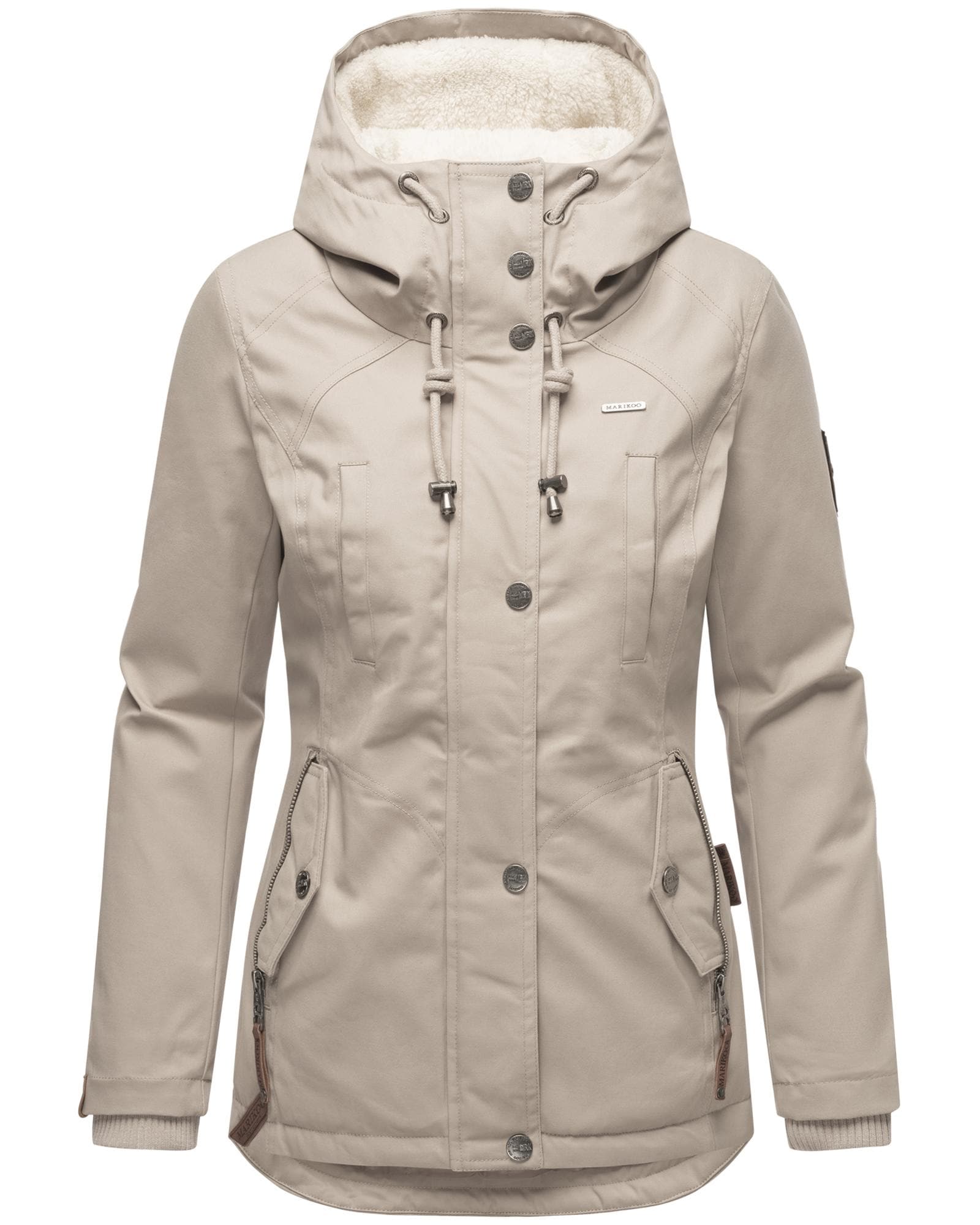 Marikoo Winterjacke "Bikoo" mit Kapuze sportliche Damen Outdoor Baumwolljacke mit Kapuze