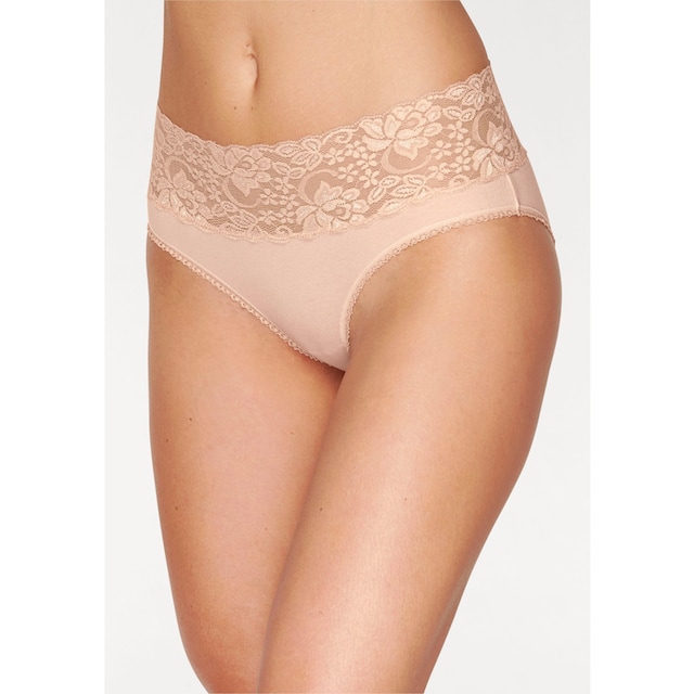 Vivance Slip, (Packung, 3 St.), aus elastischer Baumwolle mit floraler  Spitze ▷ für | BAUR