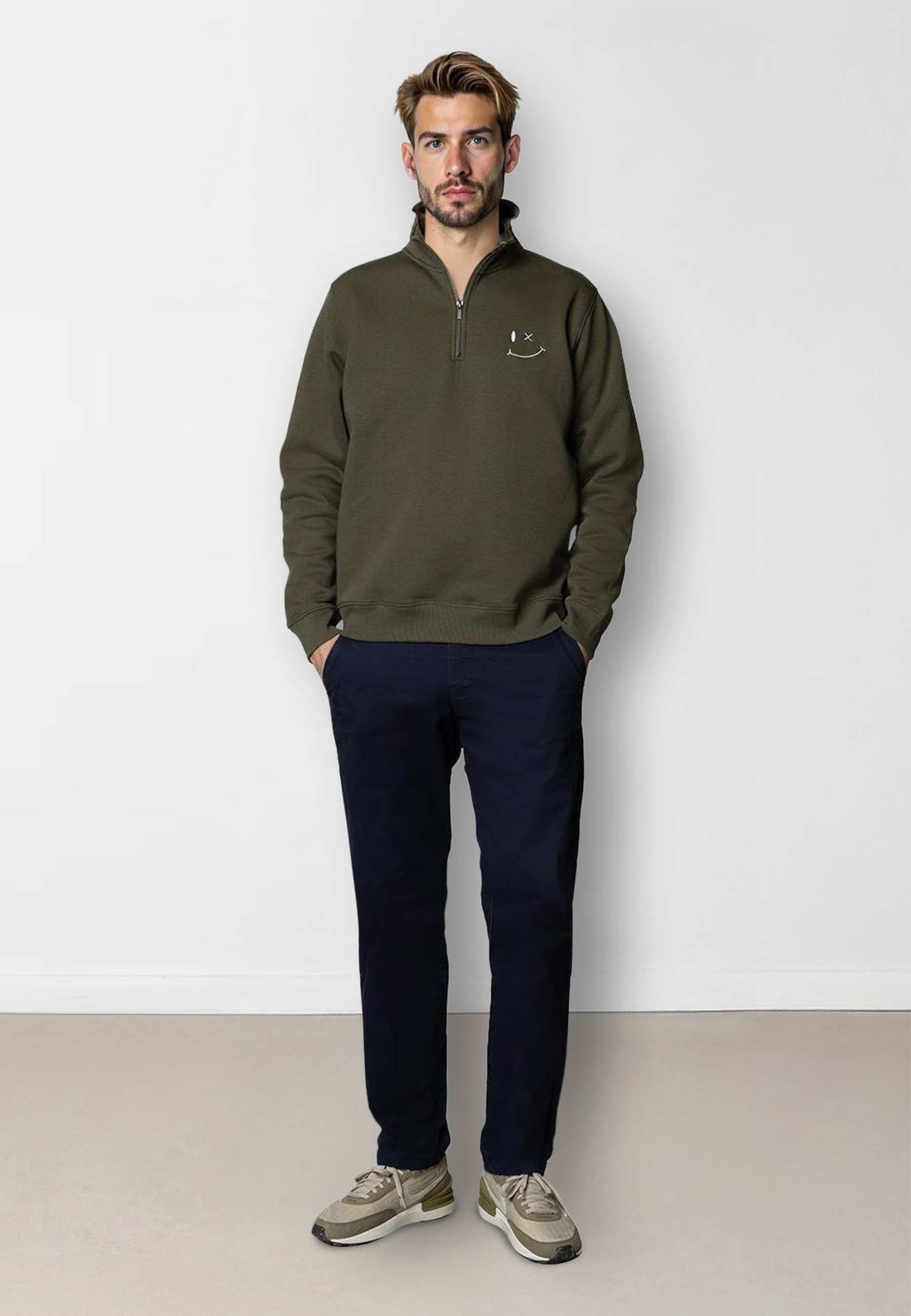 Clean Cut Copenhagen Troyer »Clean Cut Copenhagen Patrick Half-Zip Sweatshirt«, 1 Stk.
