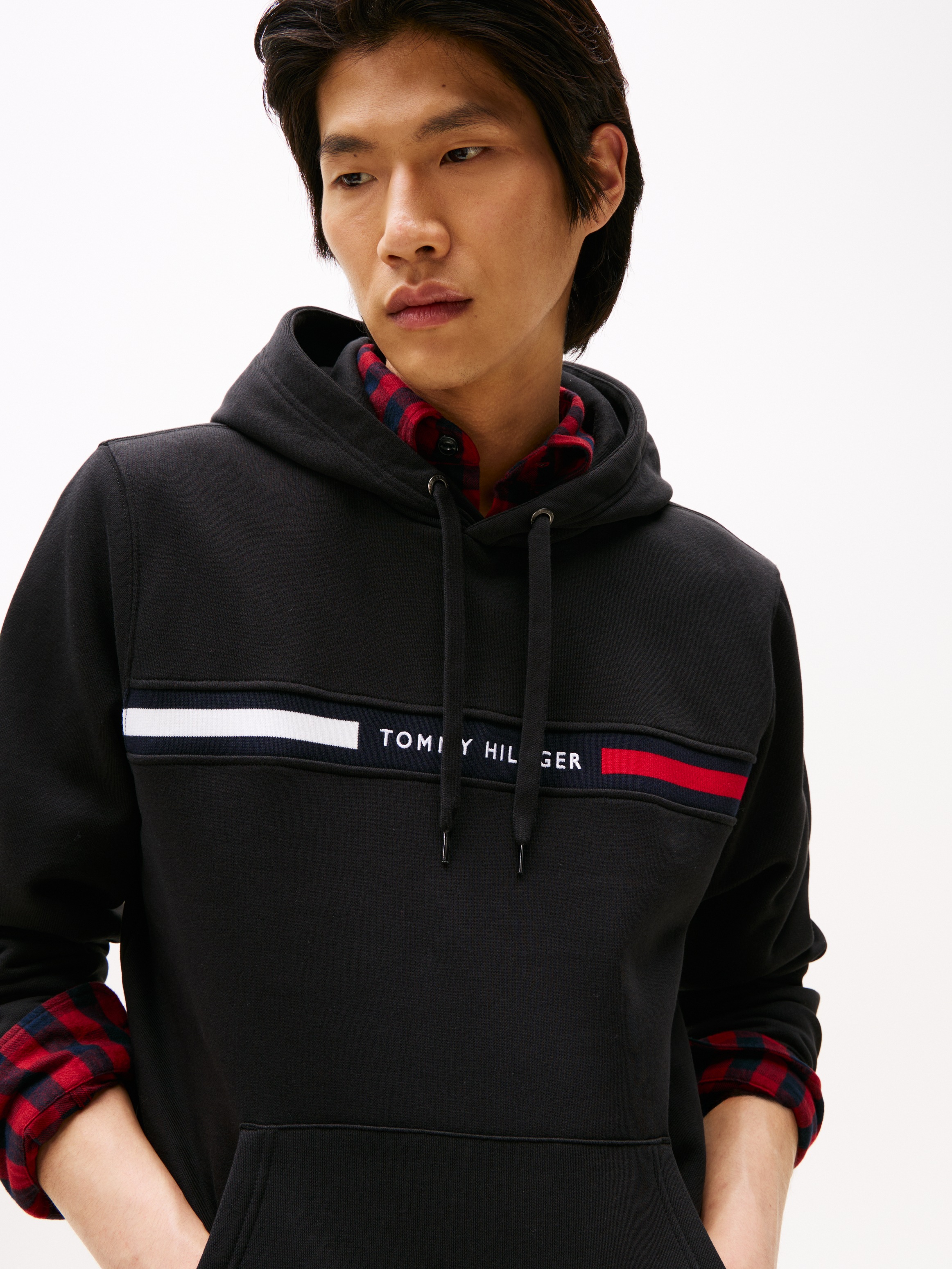 Tommy Hilfiger Kapuzensweatshirt "HILFIGER CHEST INSERT", unifarben, casual günstig online kaufen