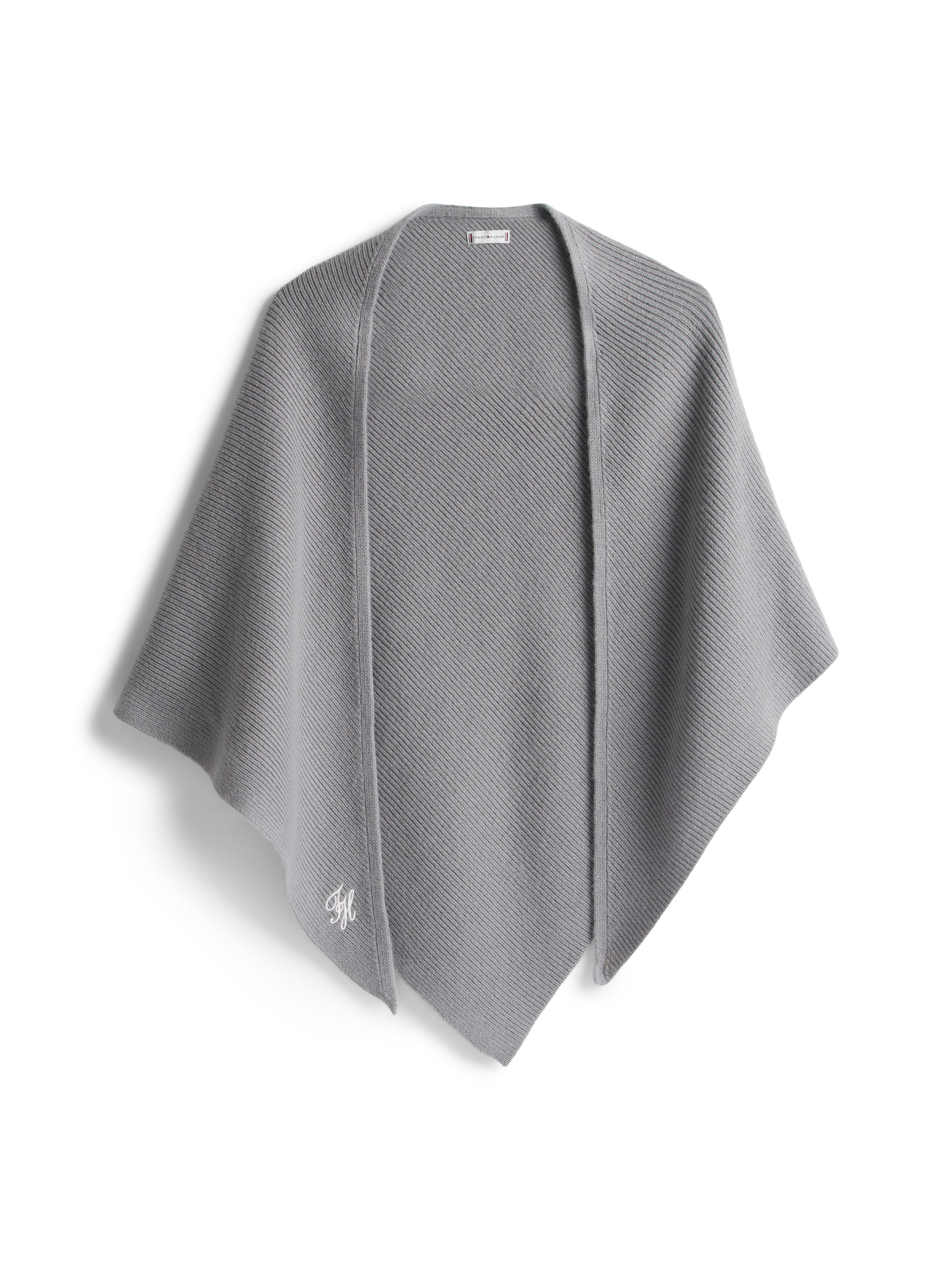 Tommy Hilfiger Dreieckstuch "TOMMY SCRIPT CASH" aus Kaschmirmix mit Logo-St günstig online kaufen