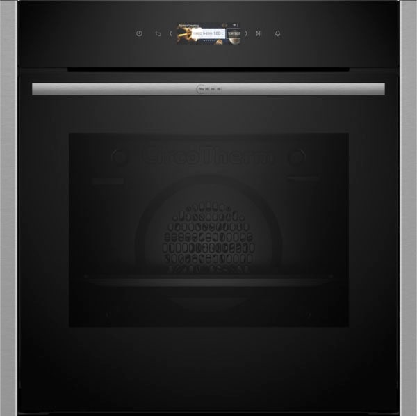 NEFF Backofen N 70 "B24CR31N0" mit Teleskopauszug nachrüstbar mit Hydrolyse Backen auf 3 Ebenen mit CircoTherm & einfache Easy Clean Reinigung