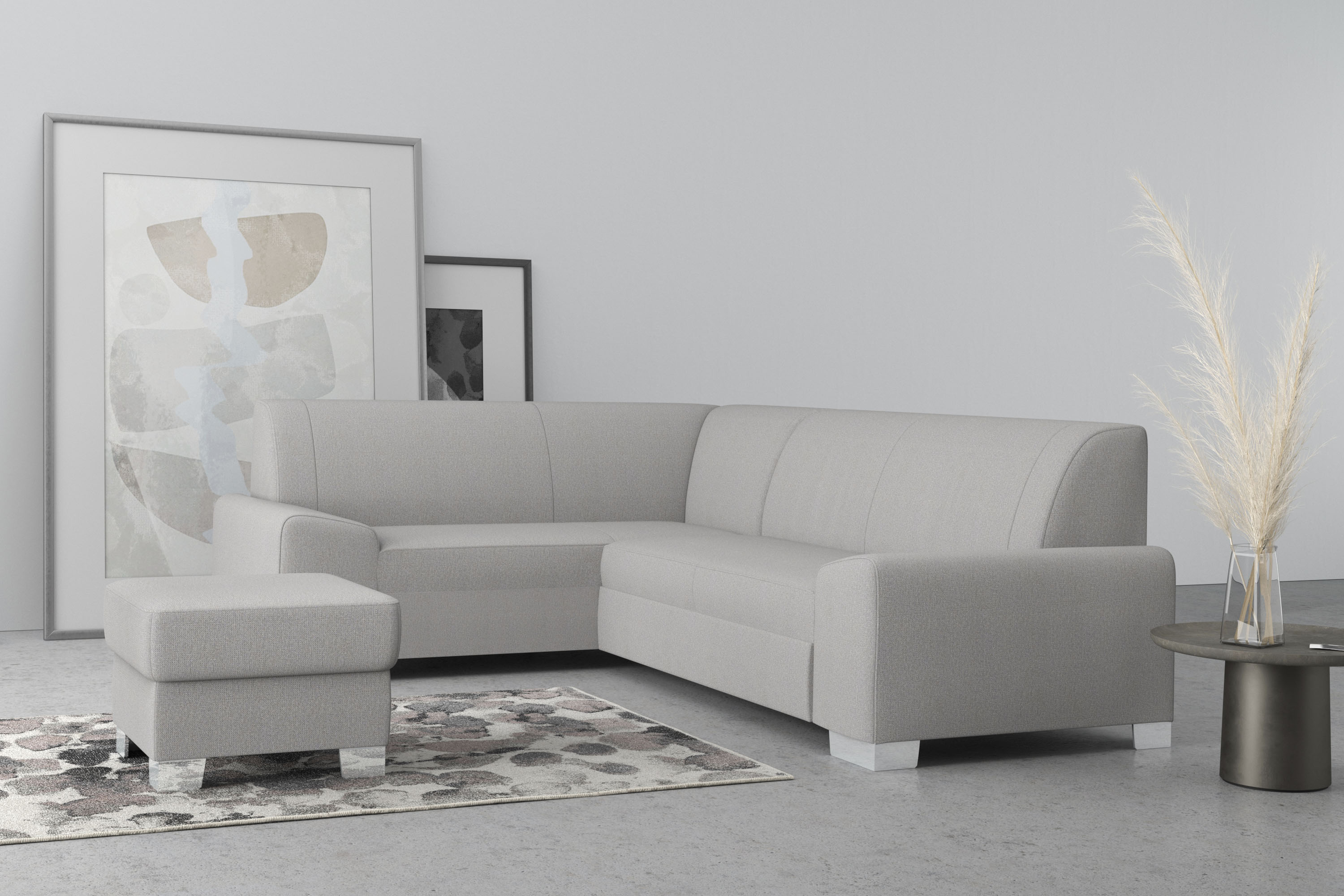 Thumbnail - DOMO collection Ecksofa "Anzio in kubischer Formensprache, flache Armlehnen, L-Form", Wahlweise mit Bettfunktion und Fed...