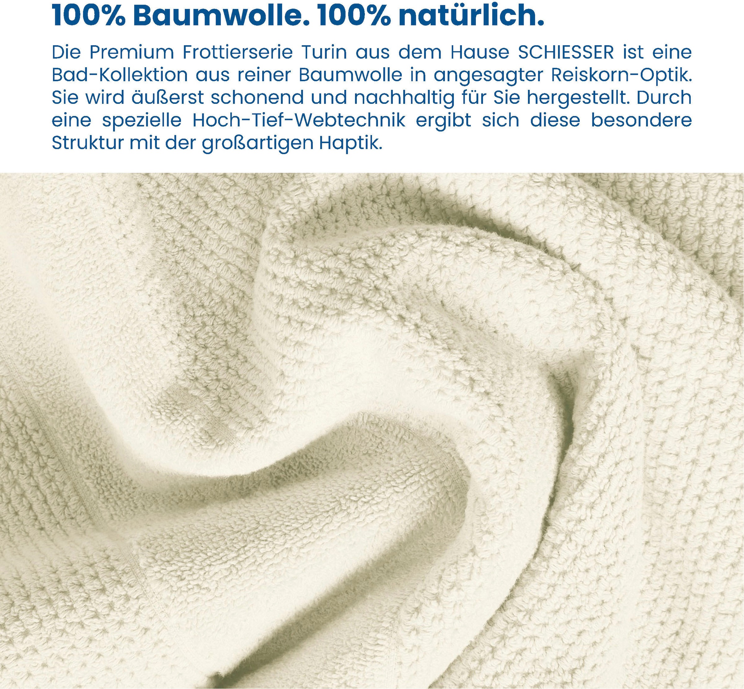 Schiesser Handtücher aus »Schiesser Handtücher Reiskorn-Optik Set 4er St.), BAUR | im Turin 100% (4 Baumwolle«