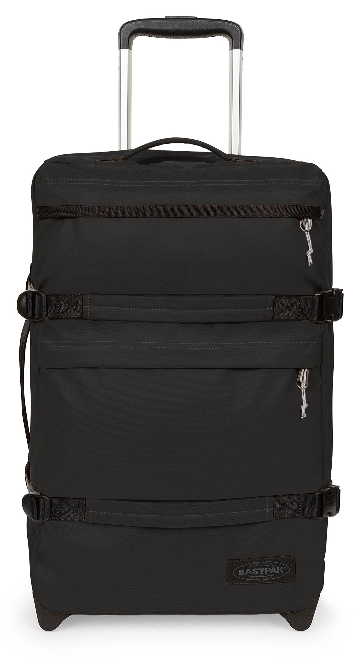 Eastpak Weichgepäck-Trolley "TRANSITR PLUS S Tarp Black2" 42 l 2 Rollen Koffer, Reisegepäck mit zwei praktischen Vordertaschen