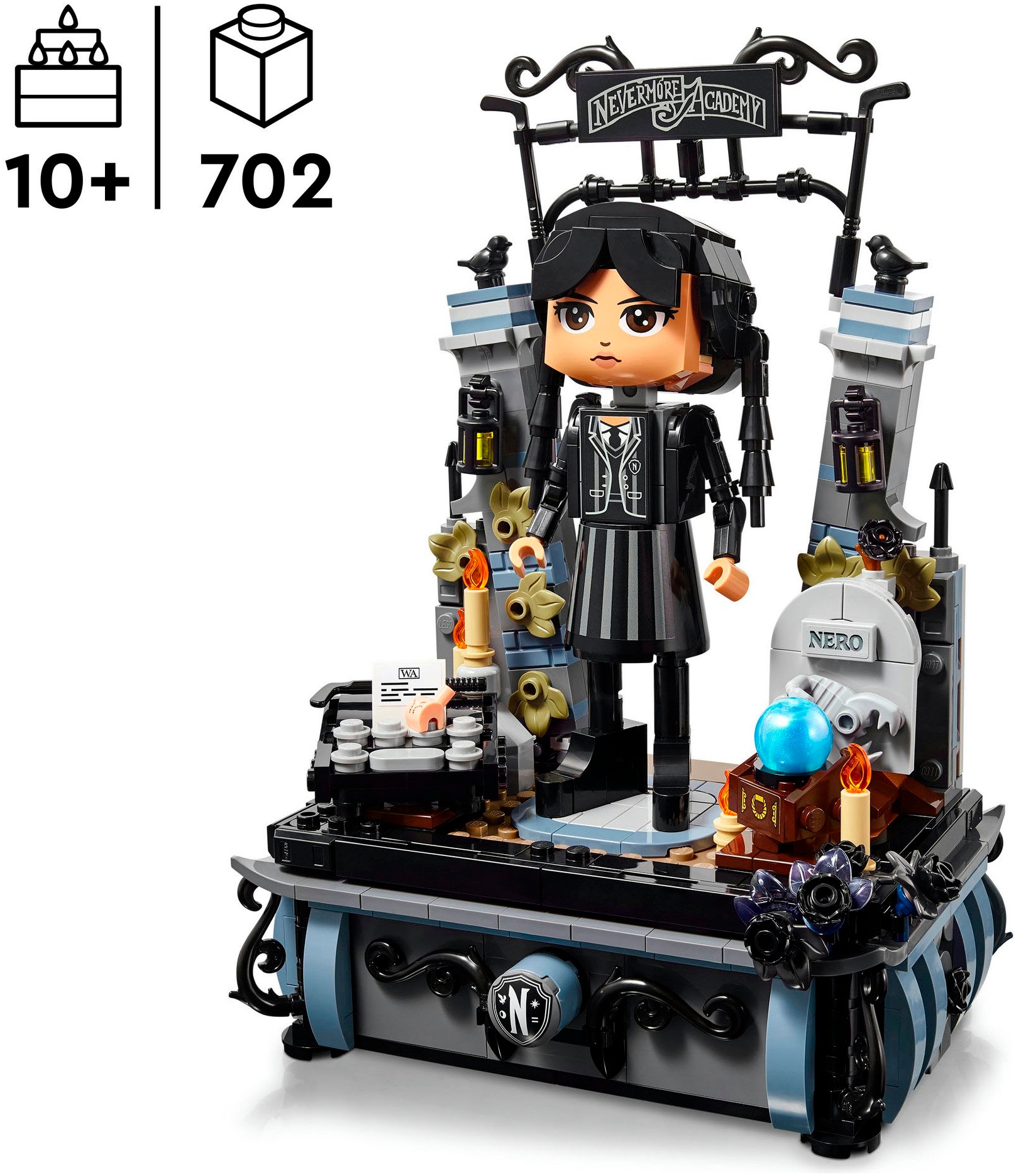 LEGO® Konstruktionsspielsteine »Wednesday Addams Baufigur (76780), LEGO Wednesday«, (702 St.), Made in Europe