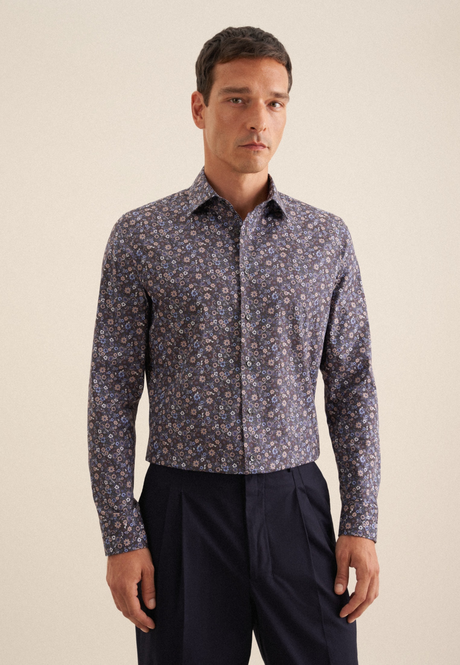 seidensticker Businesshemd "Slim", Slim 1/1 Kentkragen Floral günstig online kaufen