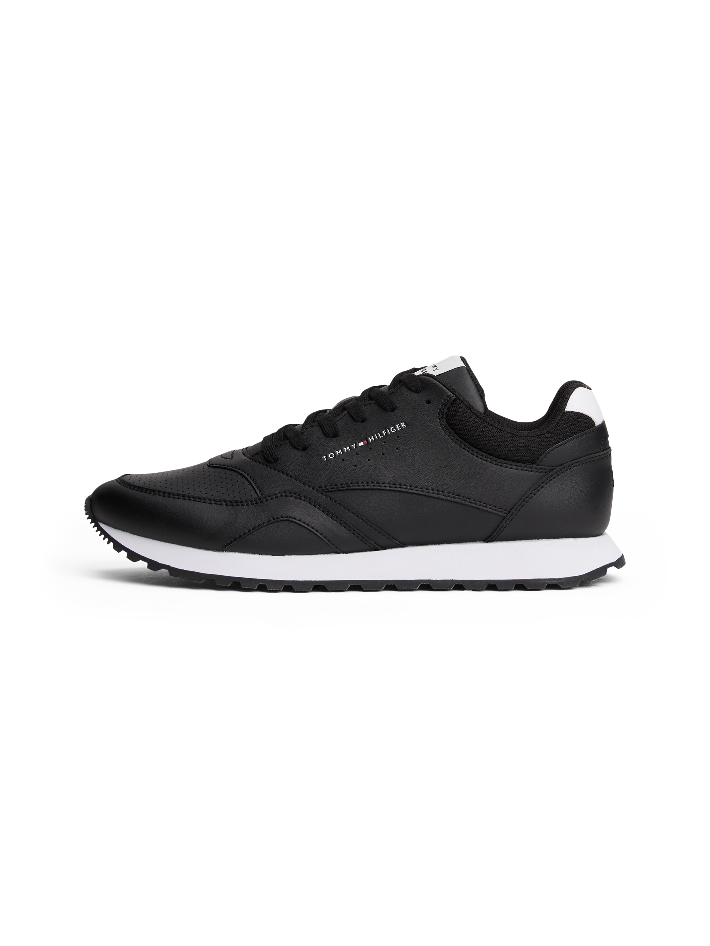 Tommy Hilfiger Sneaker »NEW RUNNER EVA LTH ESS«, Freizeitschuh, Halbschuh, Schnürer mit sportiver Lochung