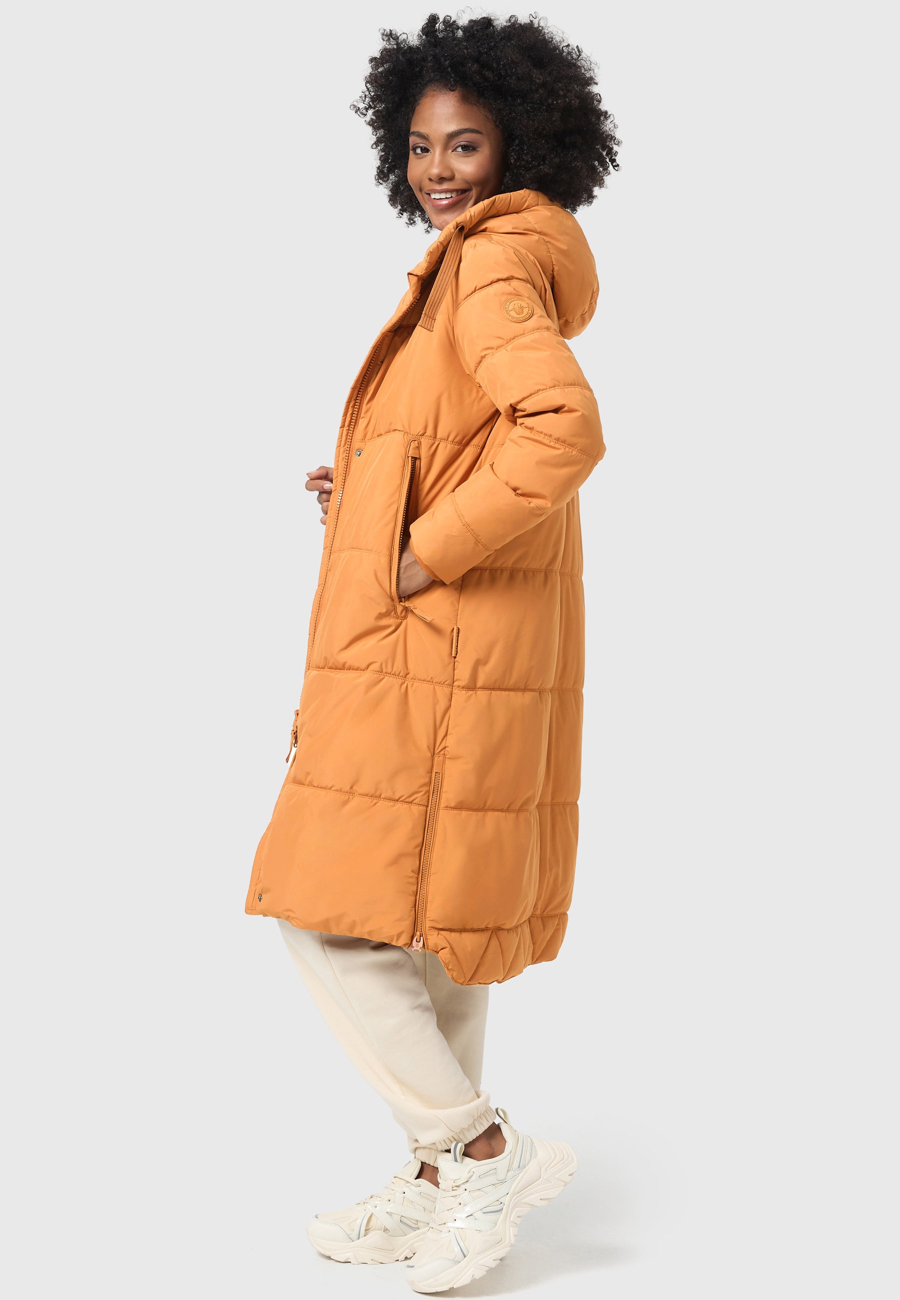 Marikoo Winterjacke »Soranaa«, langer Winter Mantel mit Kapuze für kaufen |  BAUR