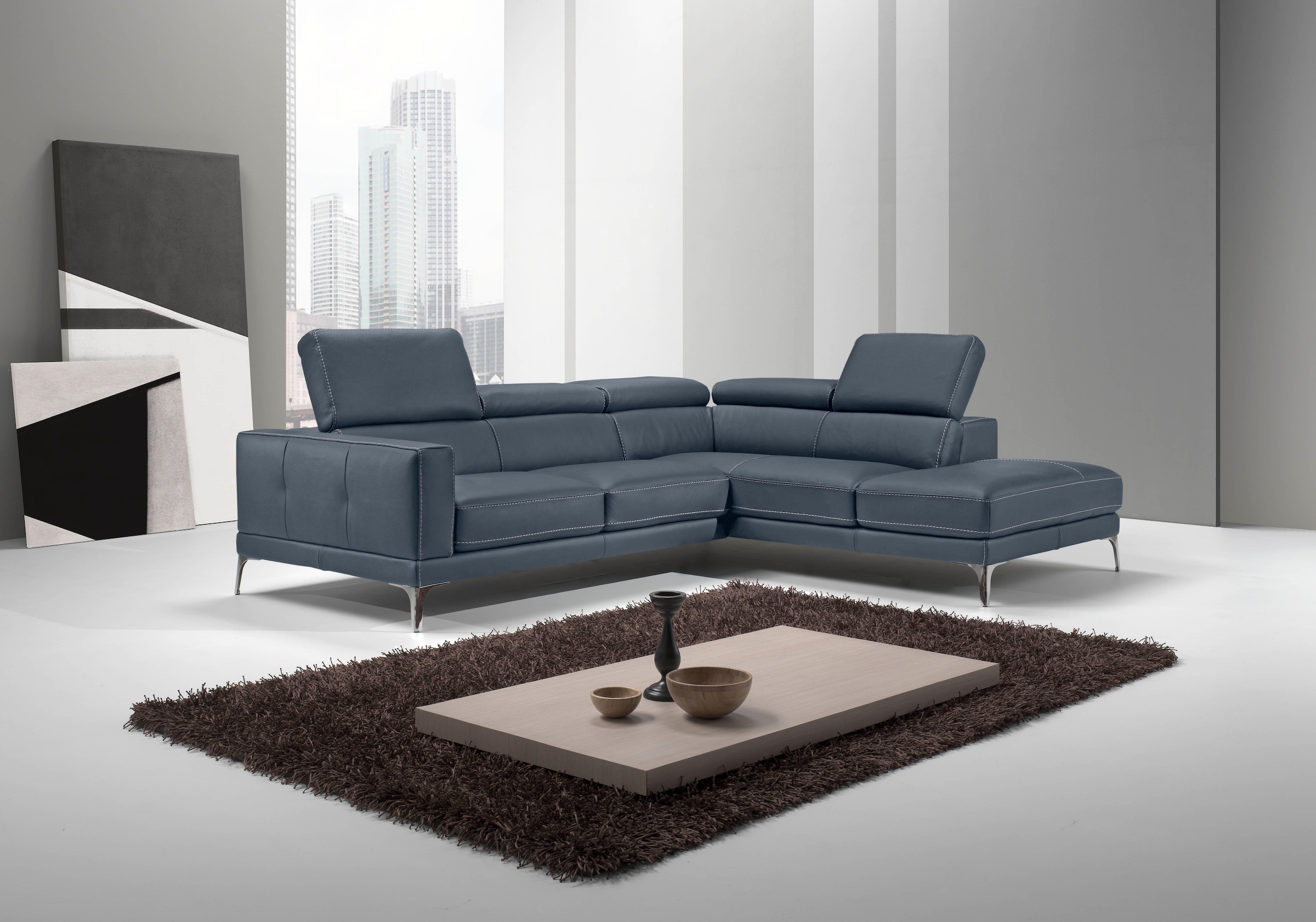 Egoitaliano Ecksofa "Claudie, Designsofa mit extrakomfortablem Sitzkomfort, L-Form" Inkl. Kopfteilverstellung, L-Form