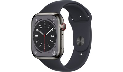 Apple Watch »Watch Series 8 GPS + Cellular 45mm Edelstahl Sportarmband« kaufen