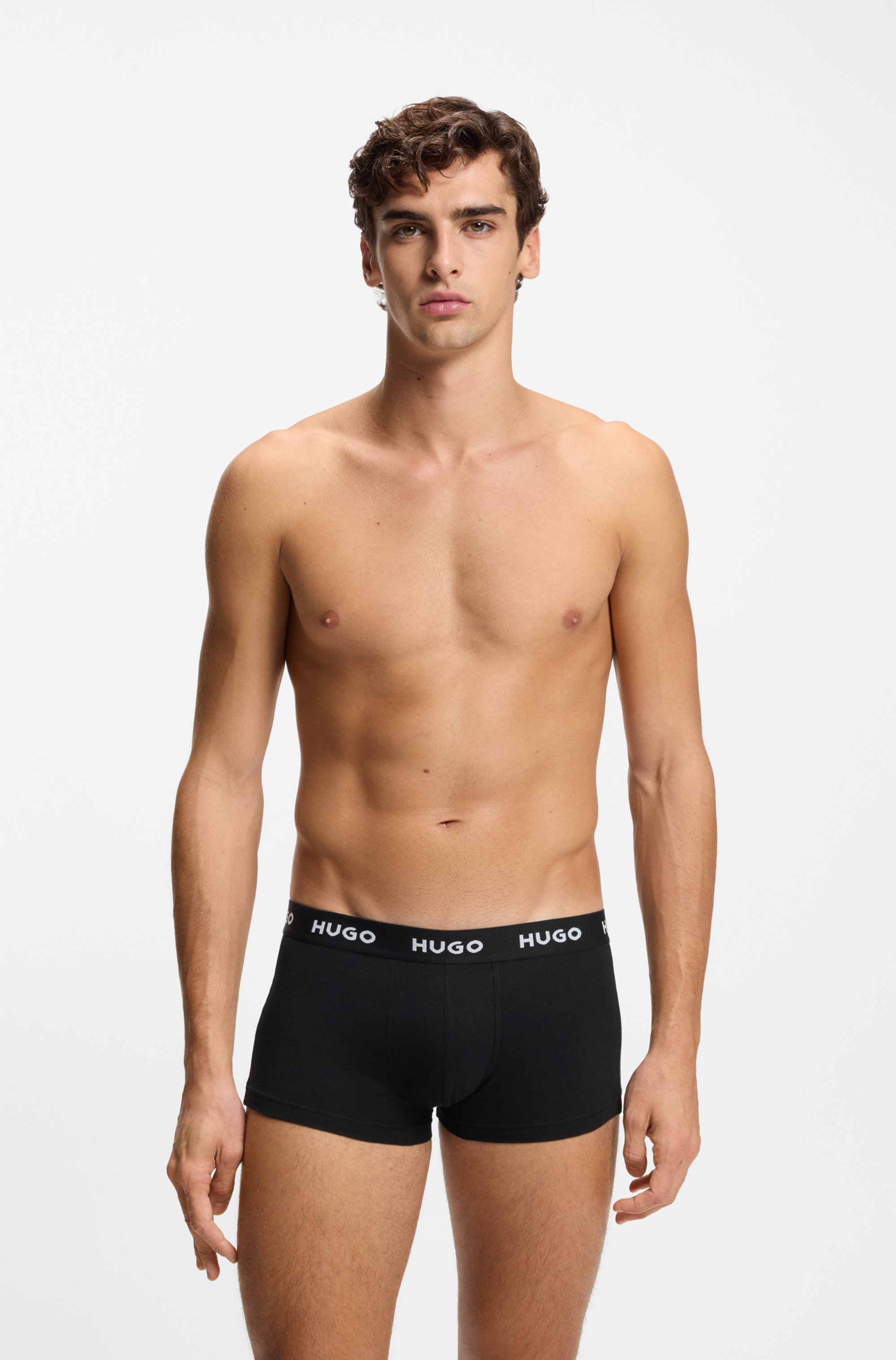 HUGO Underwear Trunk »TRUNK TRIPLET DESIGN« Packung, 3 Stk. mit Logobund