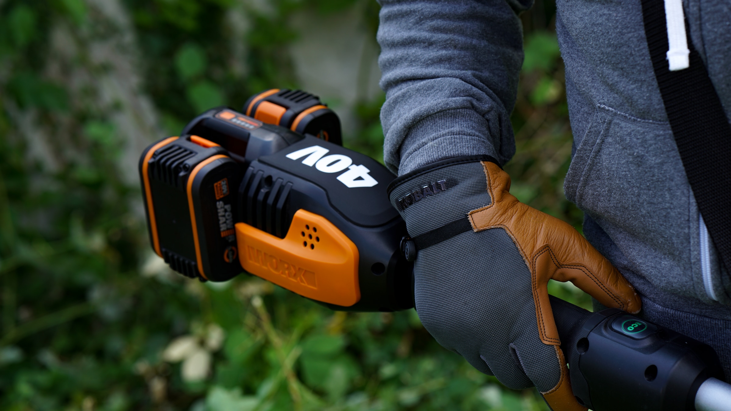 Worx Akku-Rasentrimmer »Nitro WG186E.92«, diverse Aufsätze, Doppelfaden, ohne Akku und Ladegerät