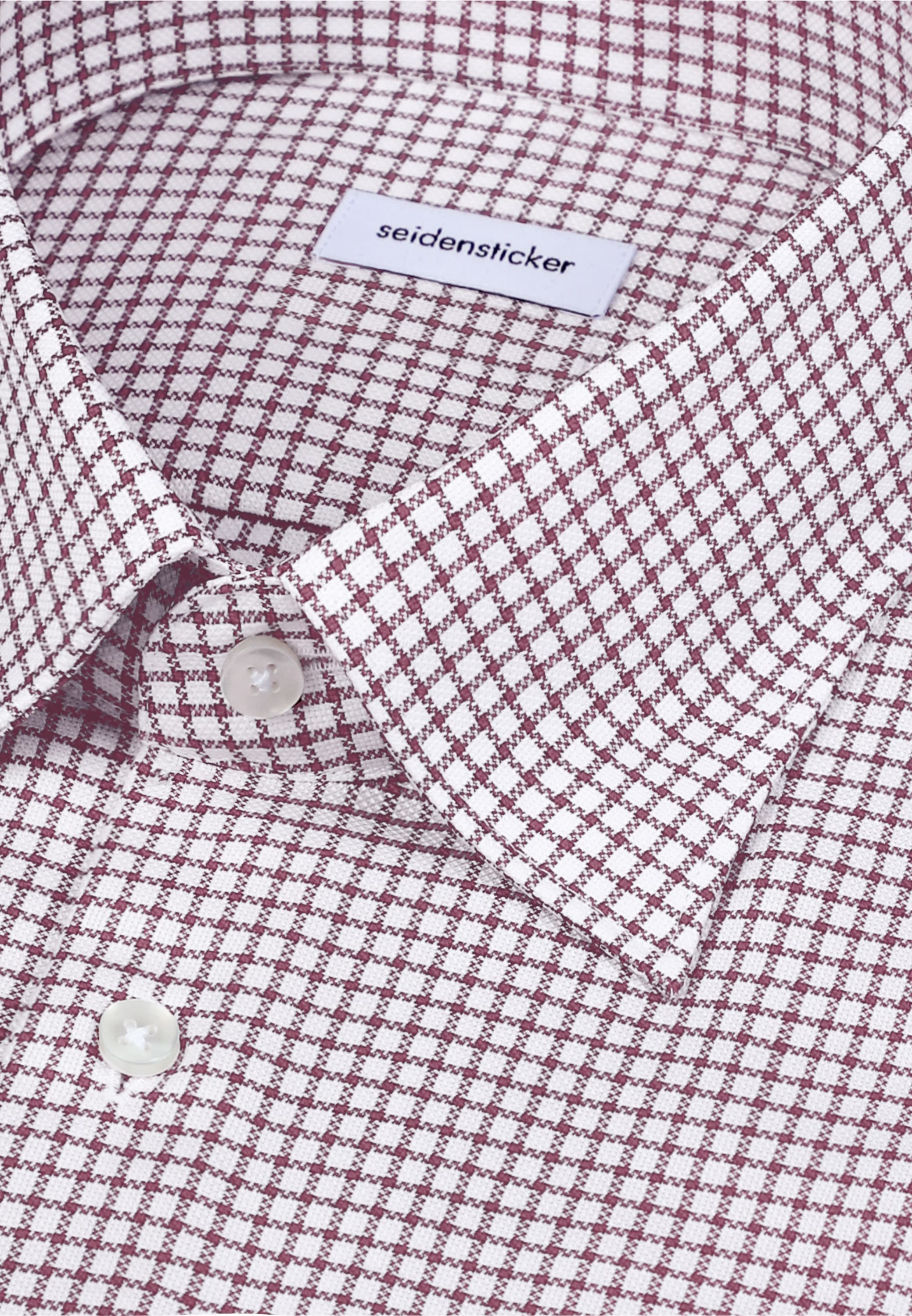 seidensticker Businesshemd »Schwarze Rose« Regular 1/2 Covered-Button-Down-Kragen Karo