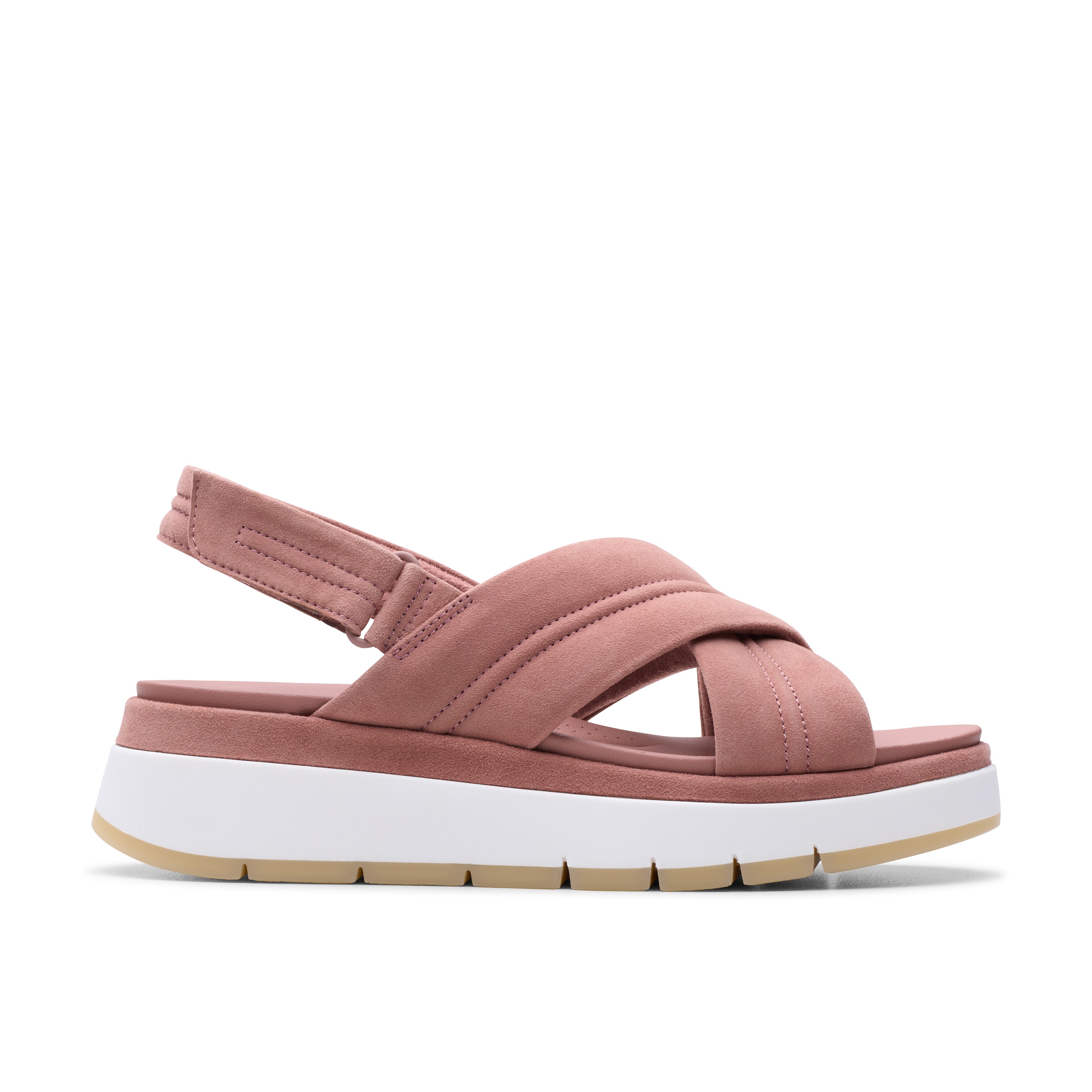 Clarks Sandale »Tuscan Cross«, Sandalette, Flats, Sommerschuh mit Plateausohle