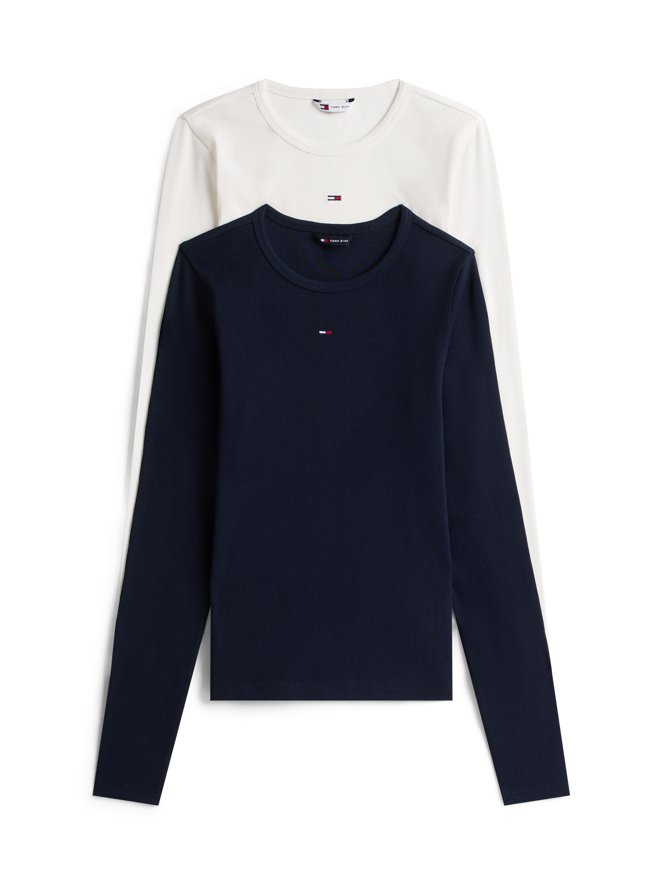 Tommy Jeans Langarmshirt "TJW 2PACK SLIM ESSENTIAL RIB LS", 2 Stk. in Rippo günstig online kaufen