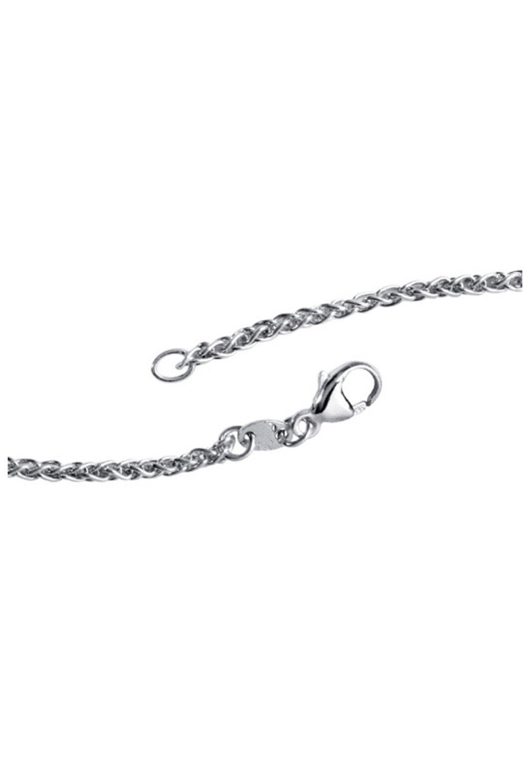 JOBO Silberkette, Zopfkette 925 Silber 45 cm 2,2 mm