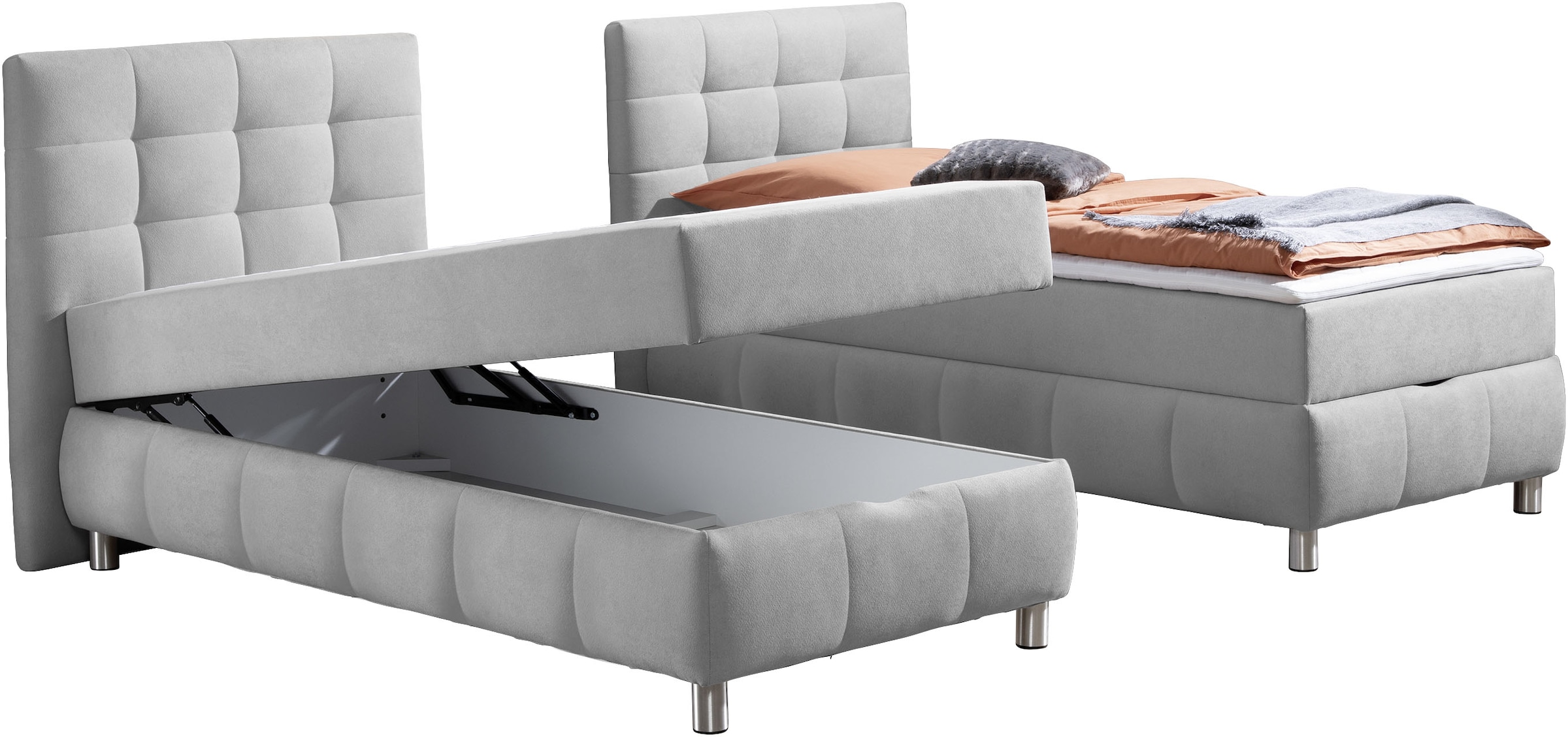 Home affaire Boxbett »Marvao« Boxbett mit Bettkasten, inkl. Topper