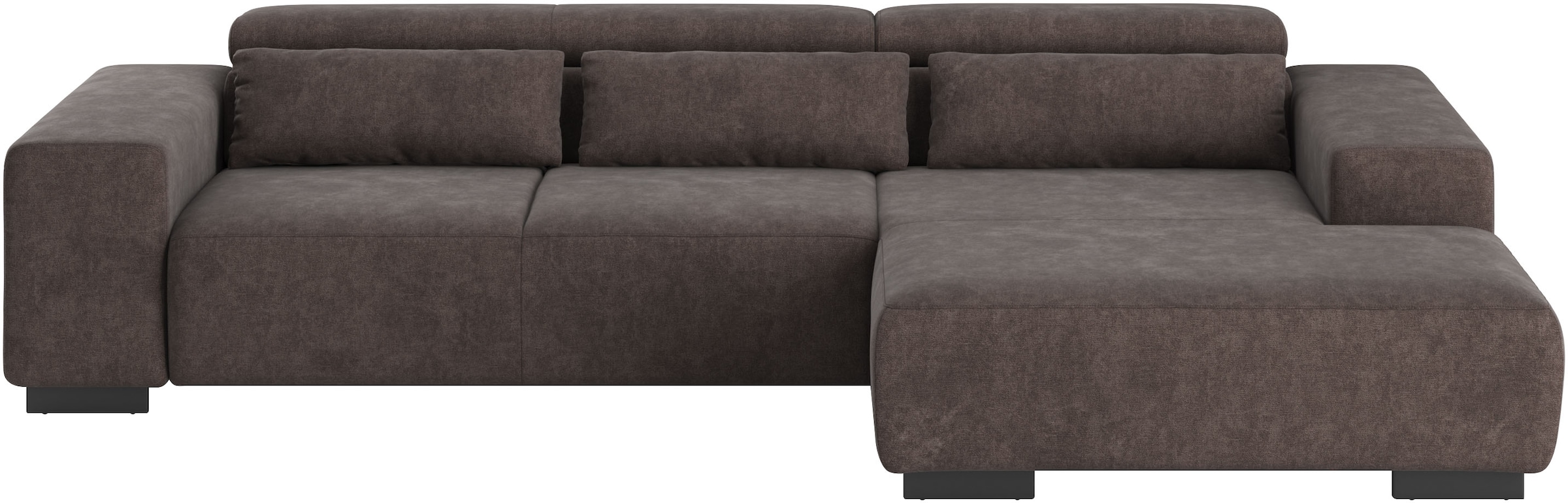 COTTA Ecksofa »Side L-Form, mit Kopfteilverstellung & 3 Nierenkissen«, optional motorische Sitztiefenverstellung