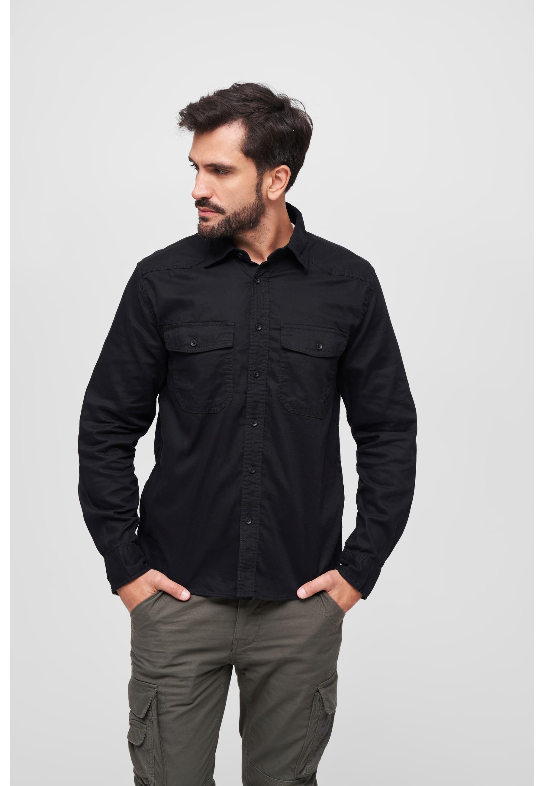 Brandit Langarm-Poloshirt »Brandit Herren Flanellshirt«, (1 tlg.)
