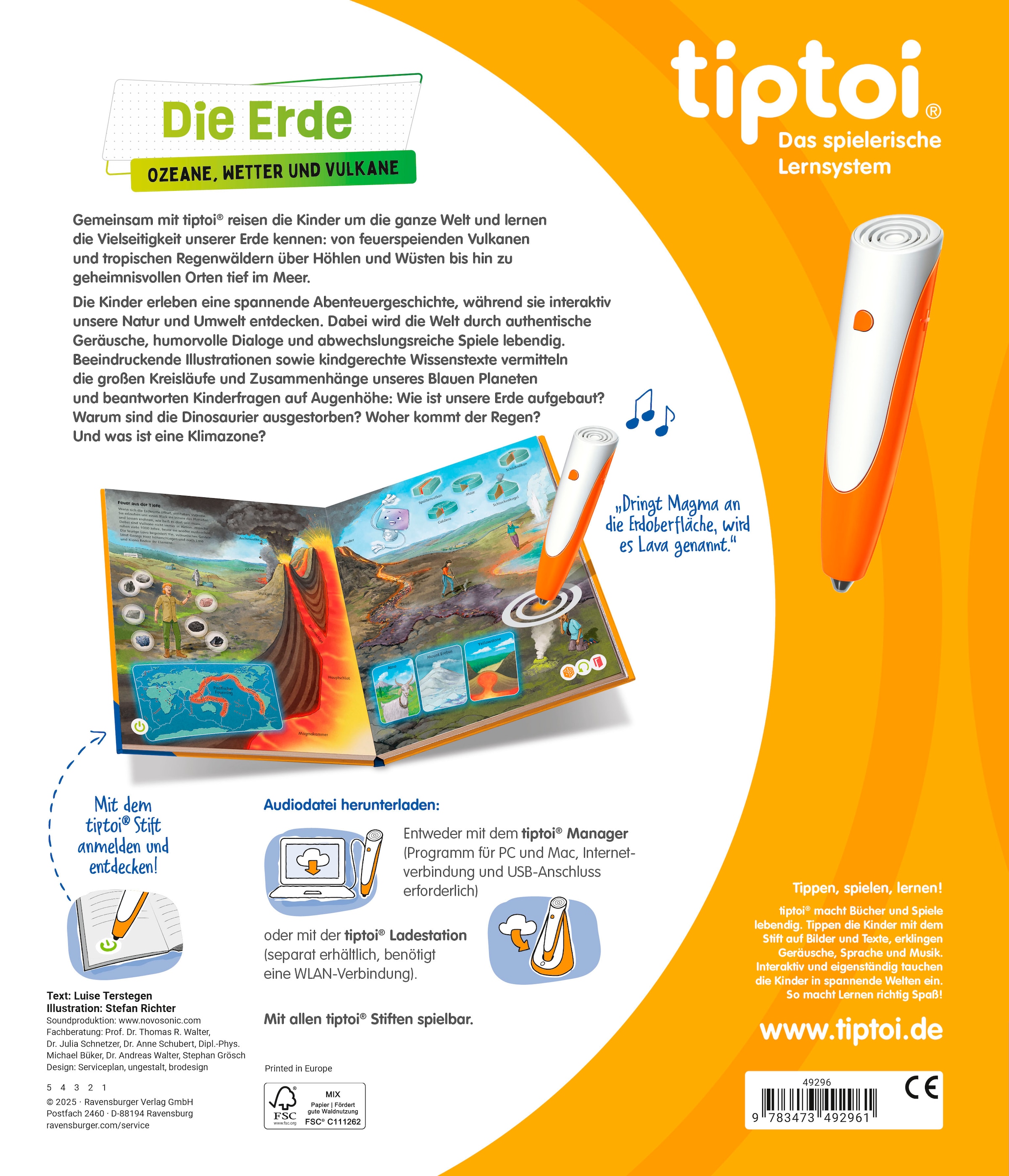 Ravensburger Buch »tiptoi® - Die Erde: Ozeane, Wetter und Vulkane«, Made in Germany