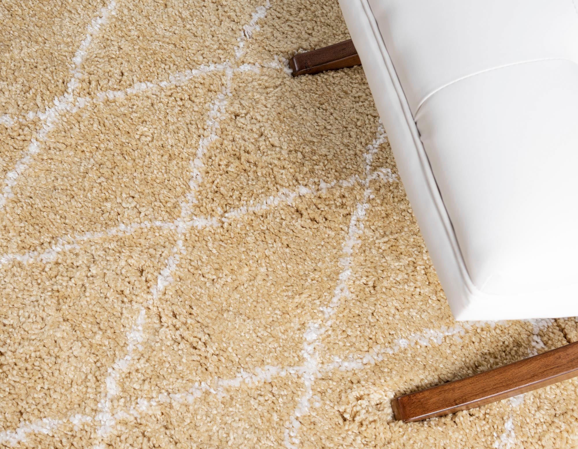 Myflair Möbel & Accessoires Hochflor-Teppich »Temara Shag Lagerräumung«, rechteckig, 51 mm Höhe, gewebt, Rauten Design, weich & kuschelig
