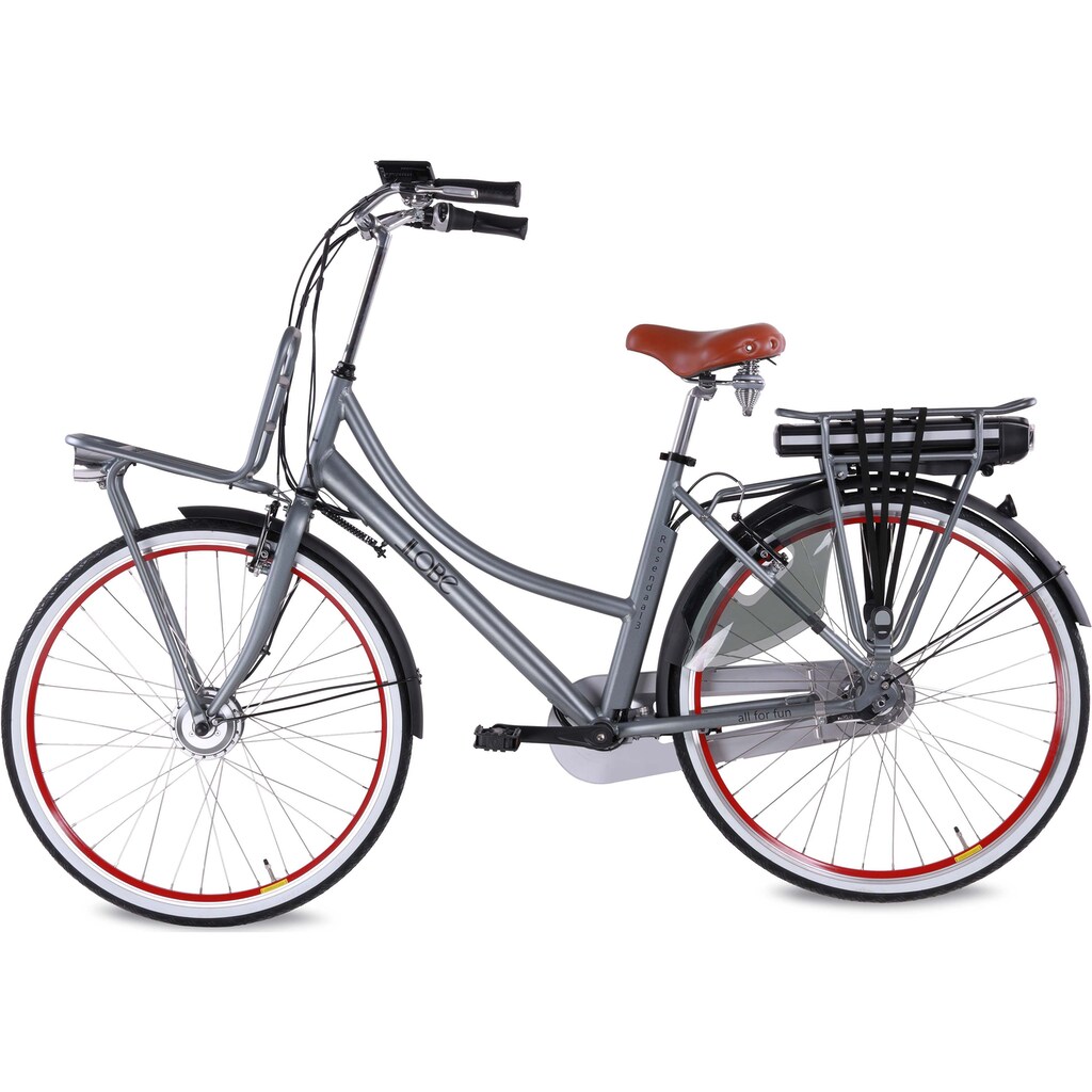 LLobe E-Bike »Rosendaal 3 Lady, 15,6Ah«, 7 Gang, Shimano, Frontmotor 250 W