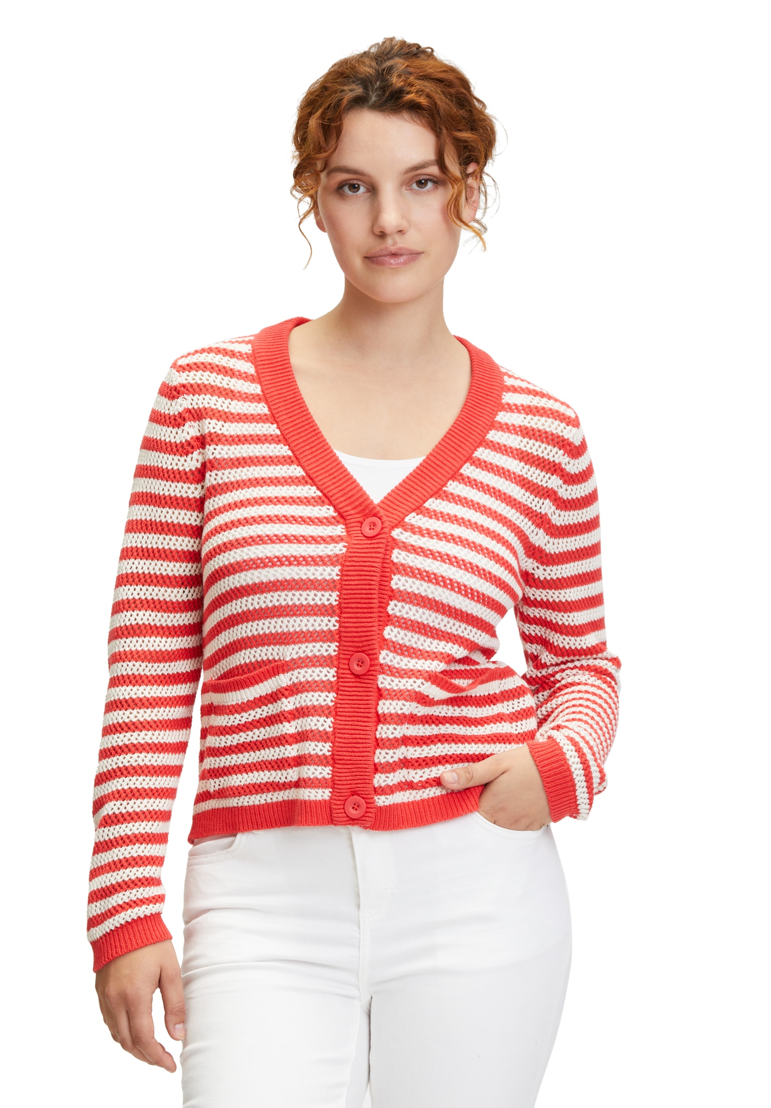 Cartoon Strickjacke "Damen Strick-Cardigan mit Knopfleiste" 1 tlg. Struktur günstig online kaufen
