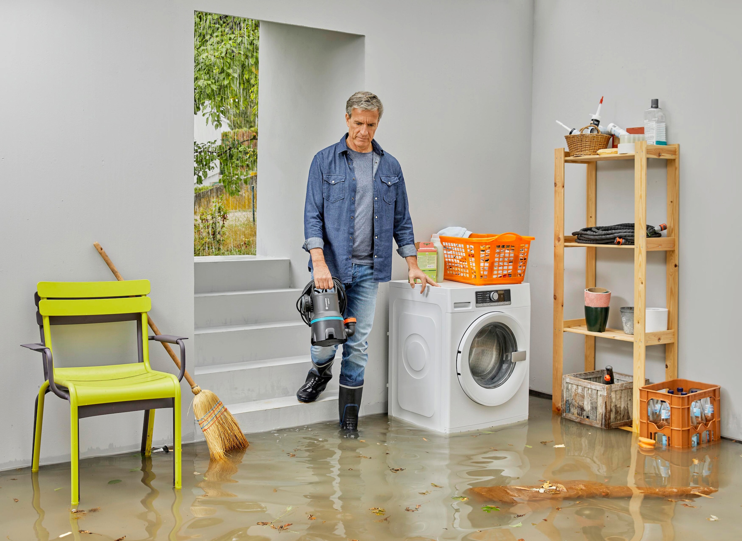 GARDENA Schmutzwasserpumpe »Tauchpumpe 9000, 9040-20«, 9000 l/h max. Fördermenge