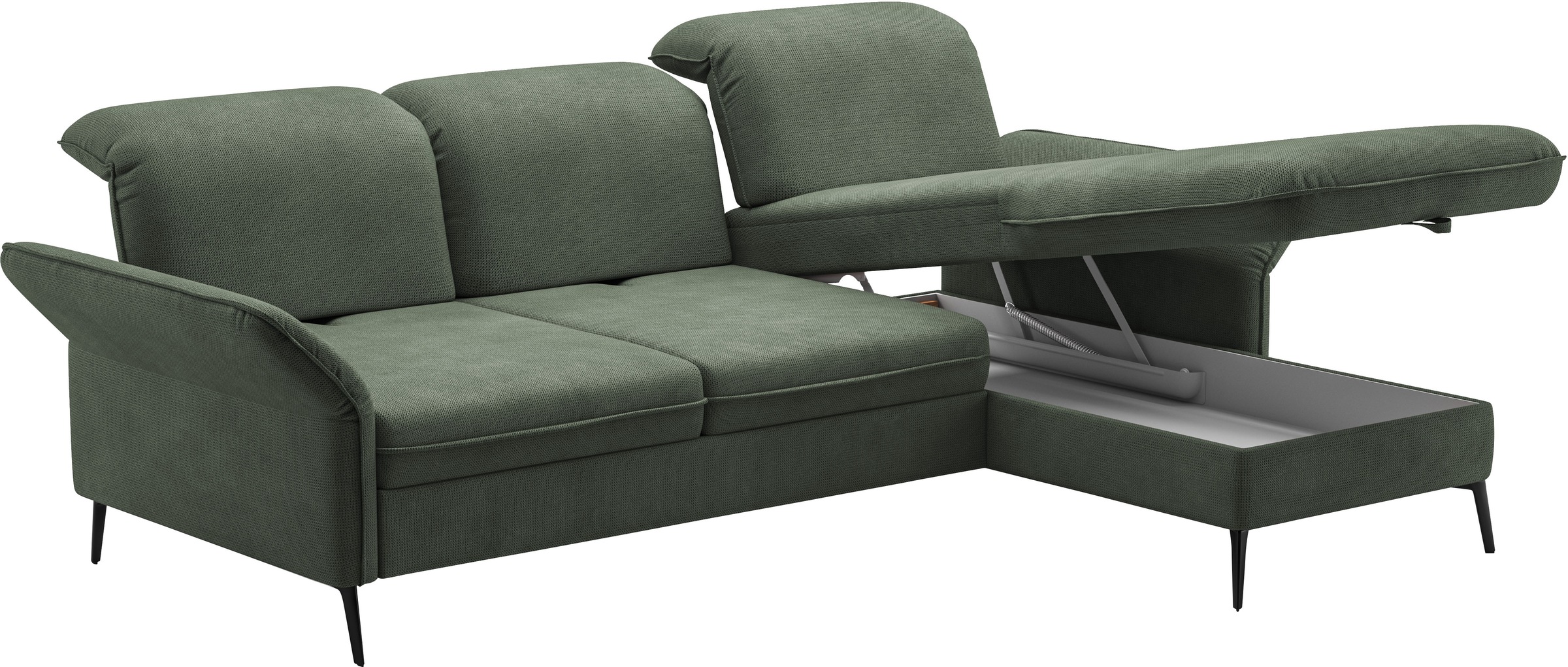 sit&more Ecksofa »Emely«, mit Sitztiefenverstellung optional mit Bettfunktion und Bettkasten