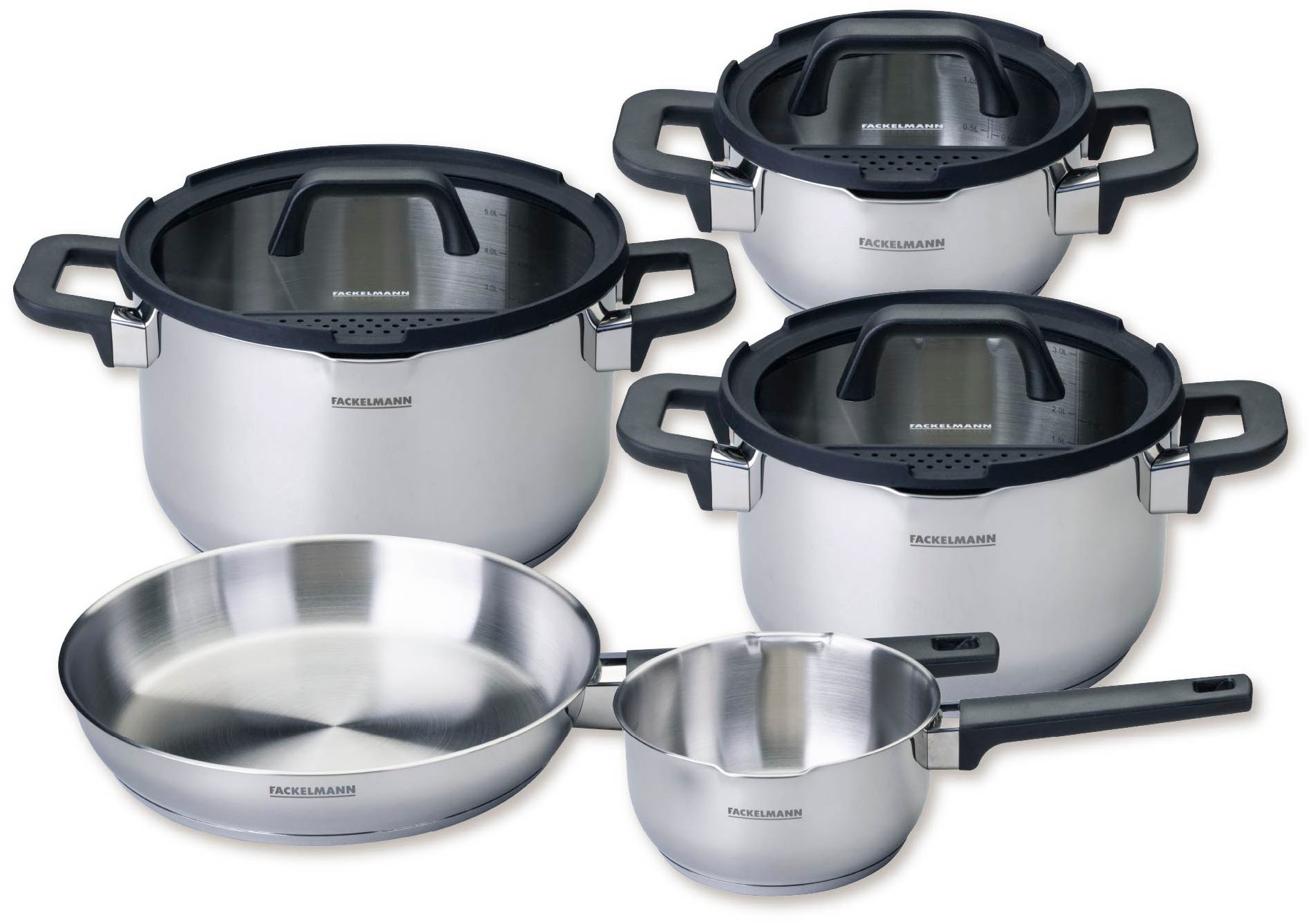 FACKELMANN Topf-Set "Elmau" Set, 8 Stk. tlg. Edelstahl günstig online kaufen