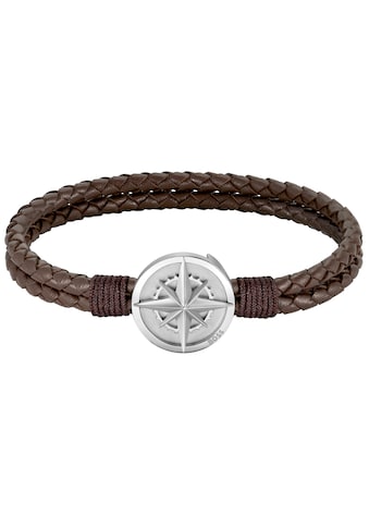 Armband »Schmuck Edelstahl Armschmuck Lederarmband NORTH«