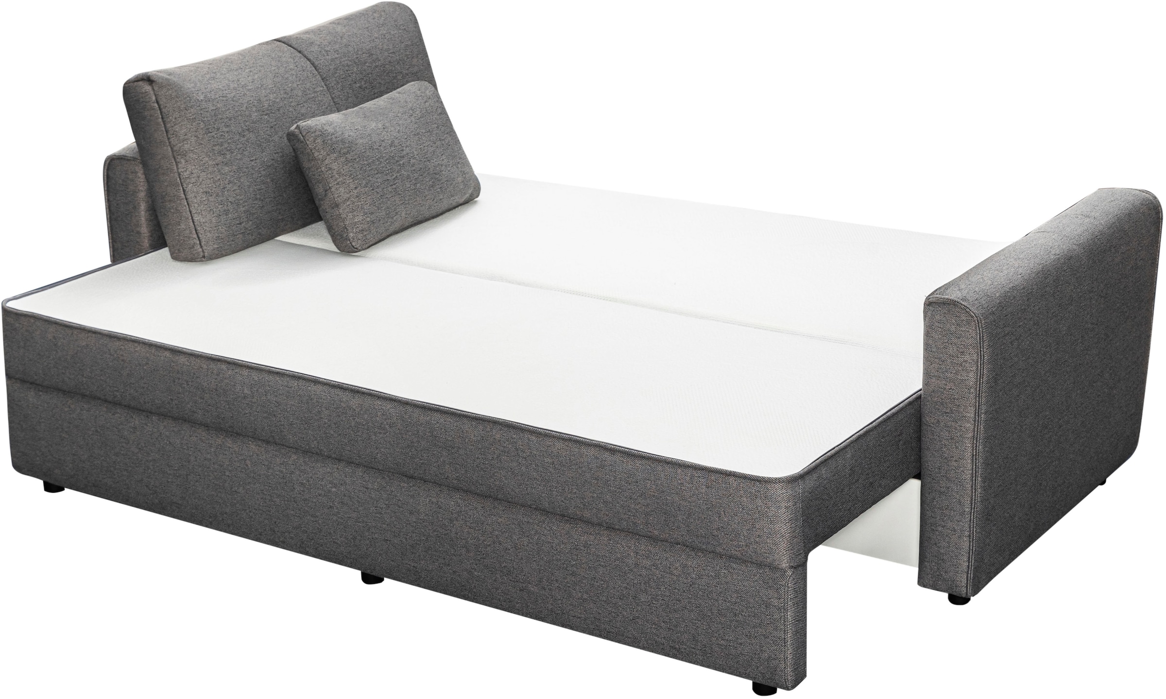 OTTO home Schlafsofa »LIVVIA 3-Sitzer (224 cm), pflegeleichter Webstoff« Bettfunktion & Bettkasten, Premium Sitzkomfort (HR-Schaum/Federkern)