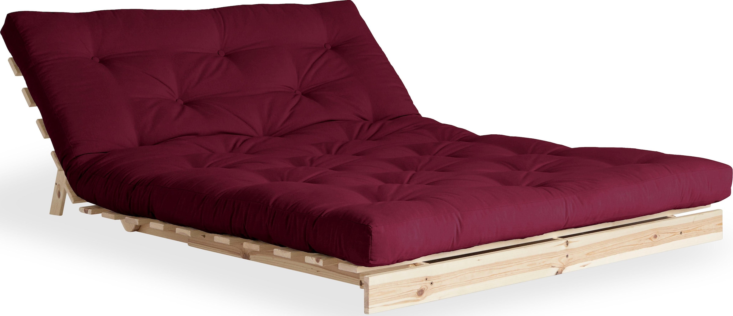 Karup Design Daybett »Daybett Roots Schlafsofa – Gästebett & Sofa aus FSC®-Kiefer«, Inkl. Futonmatratze, in mehreren Größen & Farben erhältlich