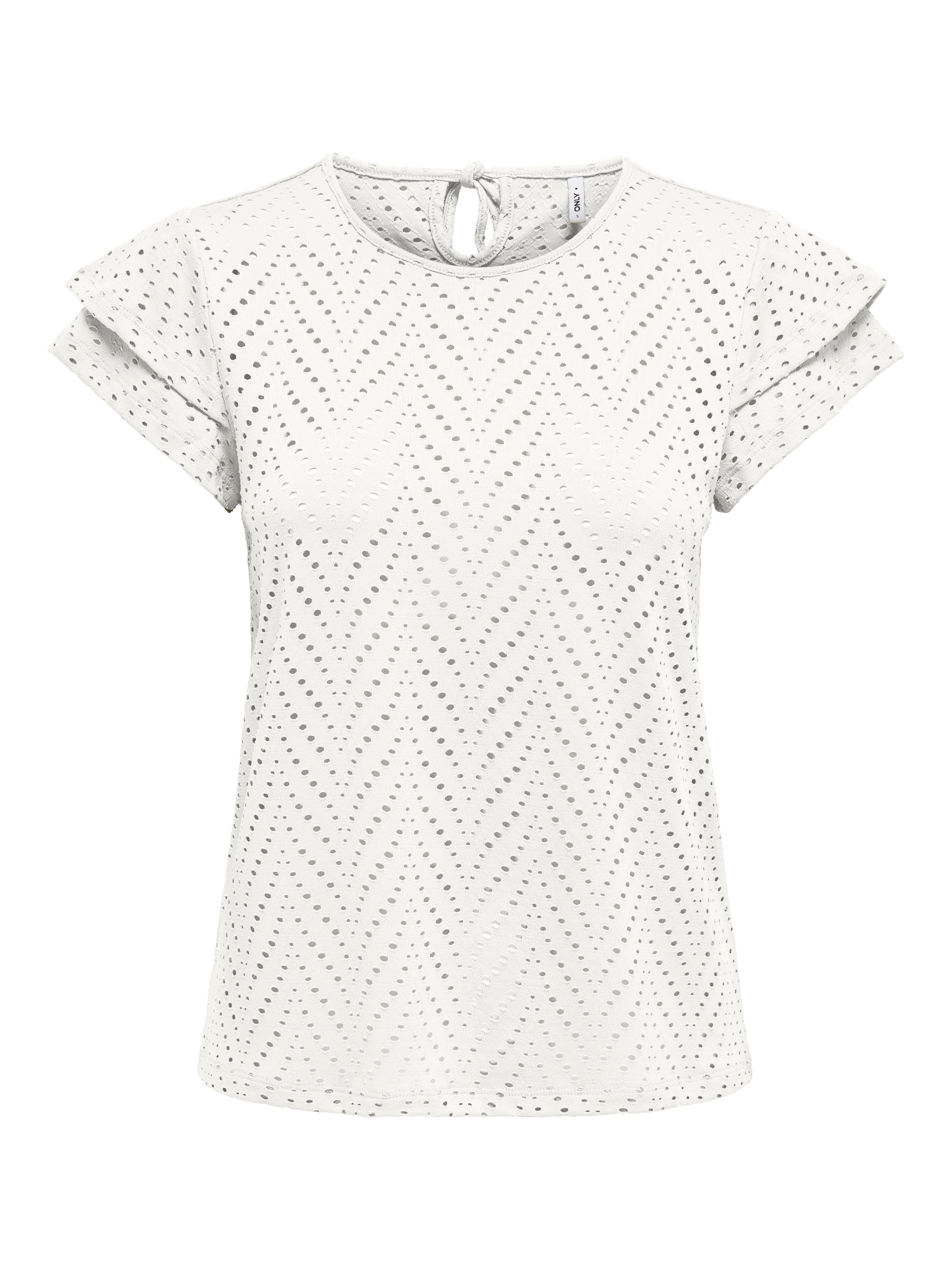 ONLY Kurzarmshirt "ONLSMILLA S/S O-NECK FRILL TOP JRS" günstig online kaufen