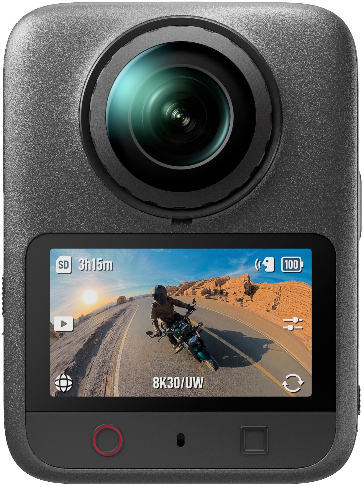 "DJI Action Cam ""Osmo 360 II Limitless Riding Combo"", grau (schwarz), Camcorder"